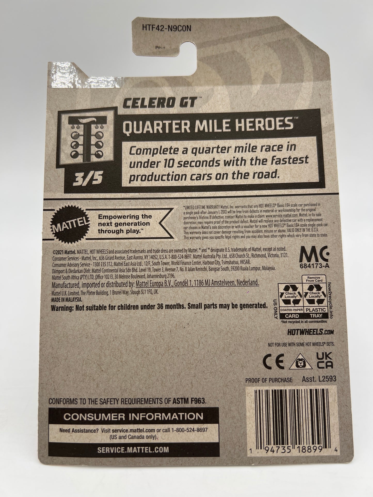 2024 Hot Wheels Super Treasure Hunt #231 Celero GT Purple W/Protector