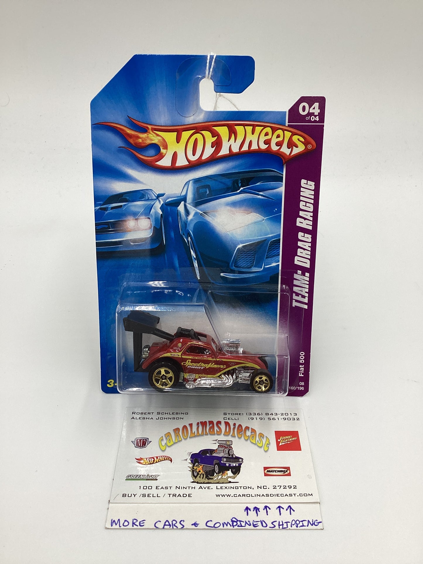 2009 Hot Wheels Team: Drag Racing #160 Fiat 500 Red