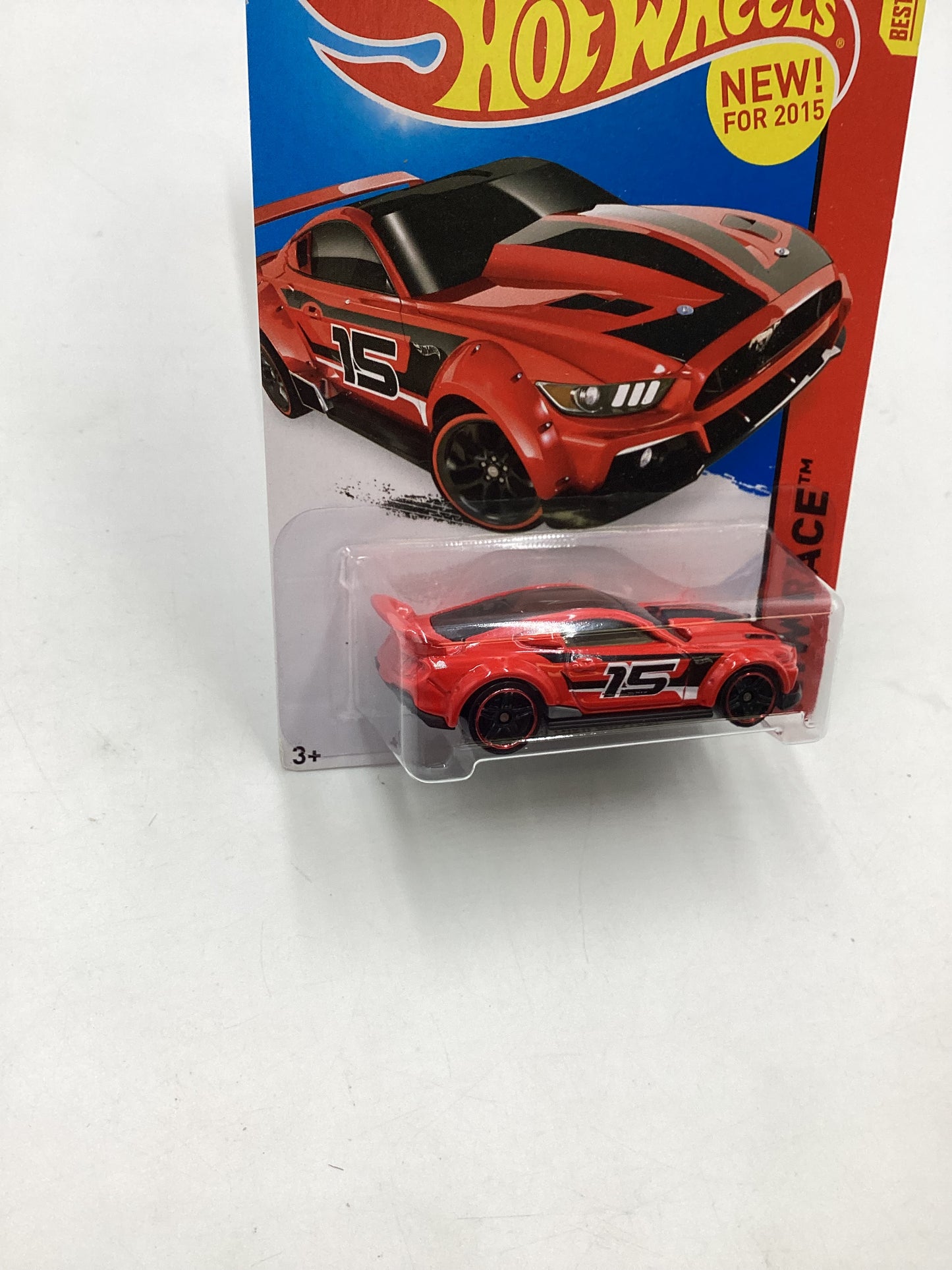 2015 Hot Wheels HW Race #154 Custom 15 Ford Mustang Red 30E