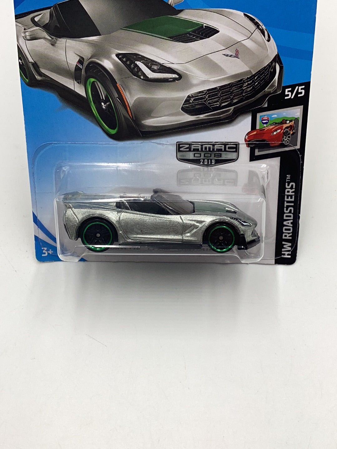2019 Hot Wheels Corvette C7 Z06 Convertible Walmart Exclusive Zamac #8 146G