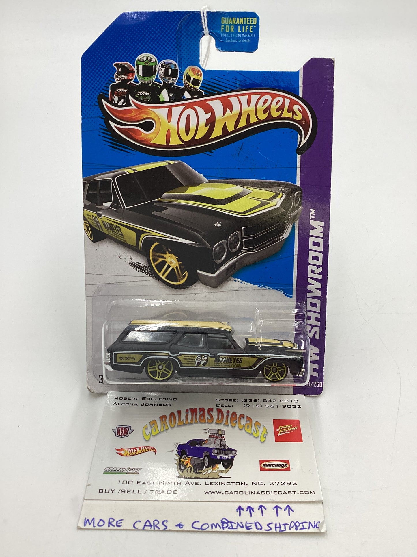 2013 Hot wheels HW Showroom #248 70 Chevelle SS Wagon Mooneyes Black Card Not Perfect 13D