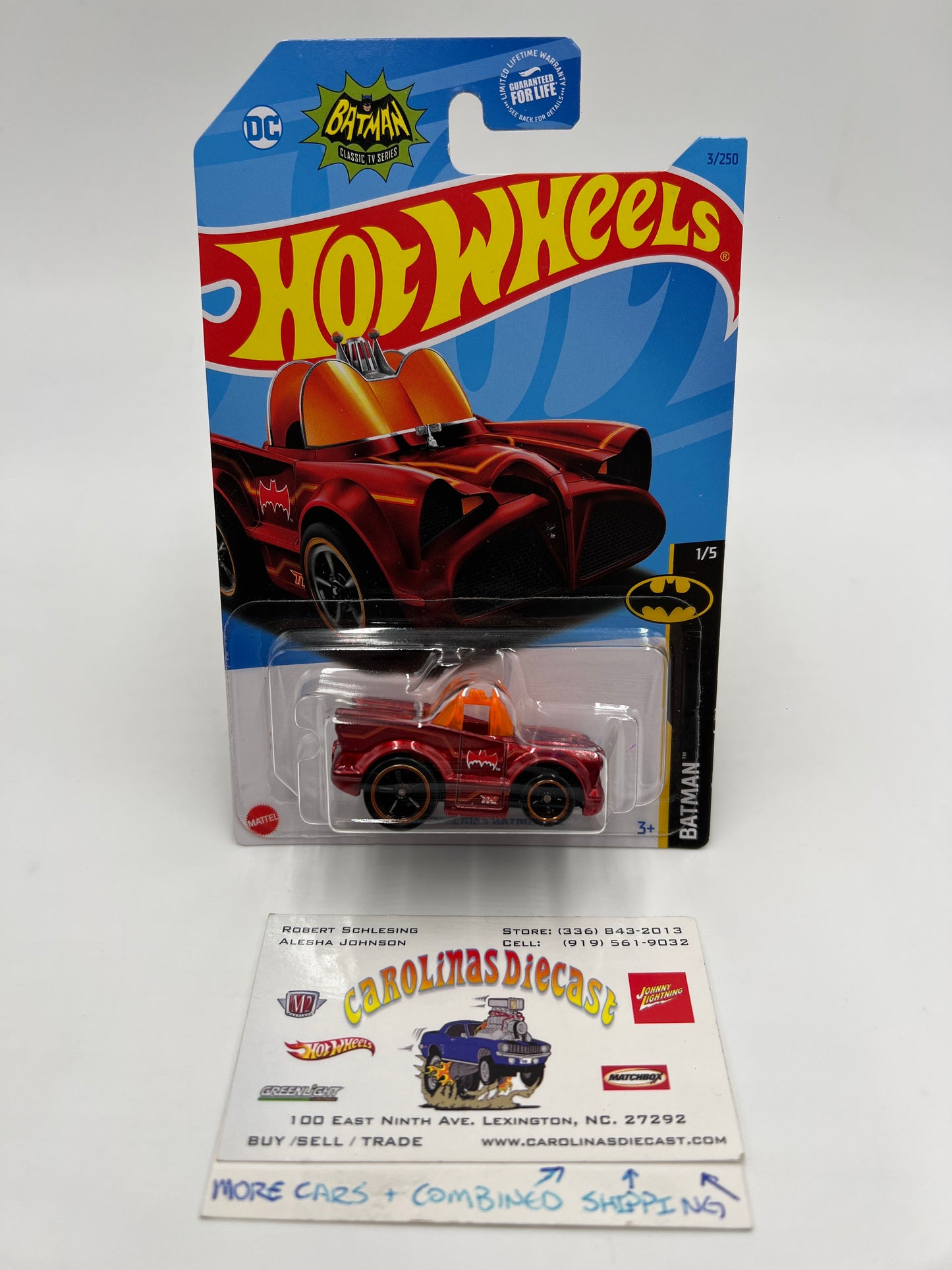 2023 Hot Wheels Super Treasure Hunt #3 Classic TV Series Batmobile Red W/Protector