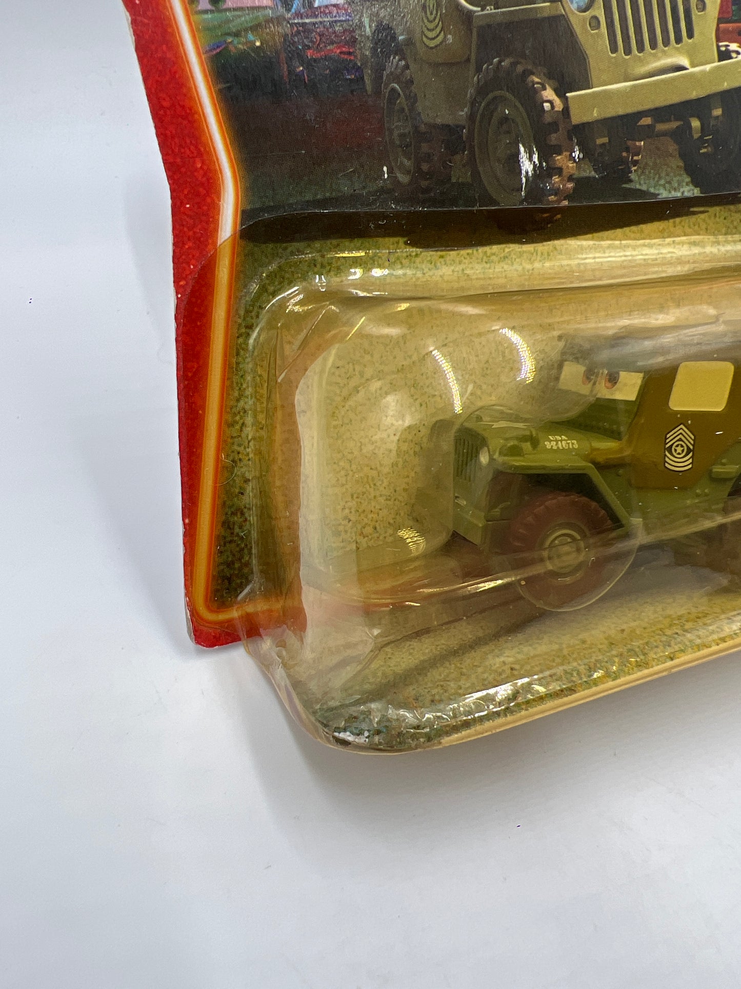 Disney Pixar Cars Supercharged Sarge #1 Yellowed Blister 139F