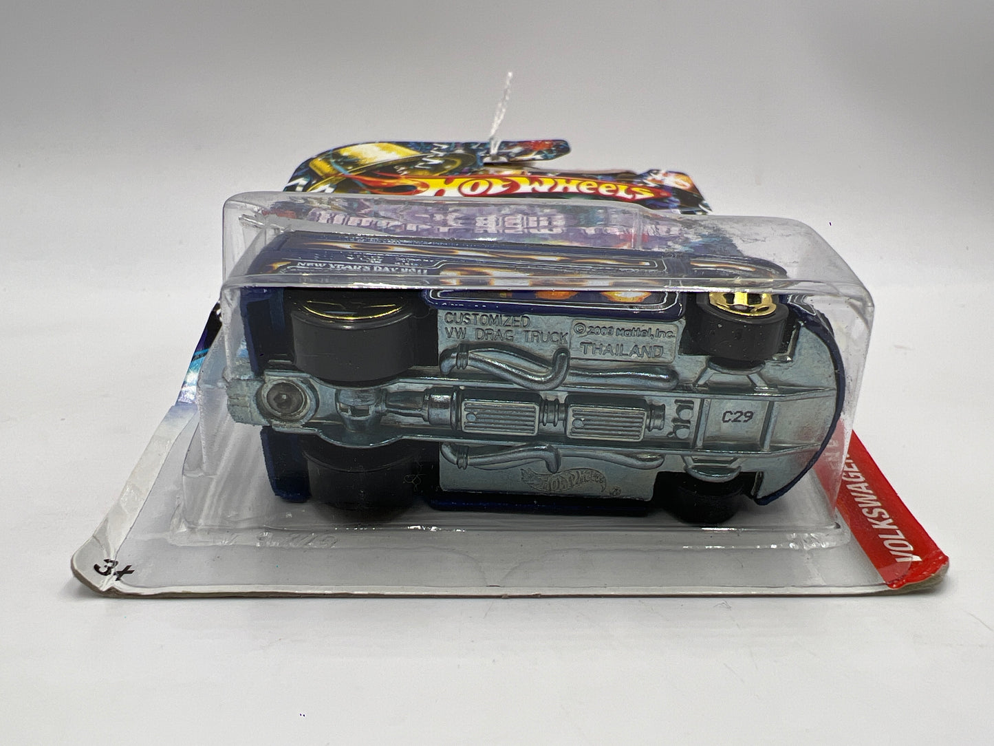 2011 Hot Wheels Happy New Year 2011 Volkswagen Drag Truck Card Not Perfect 159A