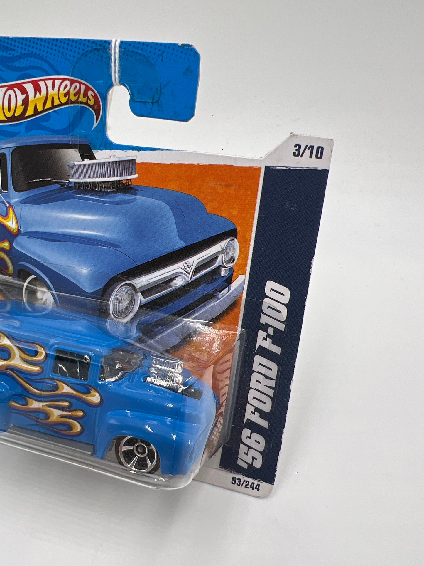 2011 Hot Wheels Short Card Heat Fleet #93 56 Ford F-100 Blue