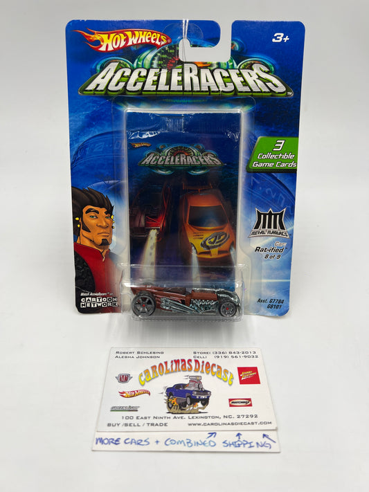 Hot Wheels Acceleracers Metal Maniacs #8 Ratified CM6 Wheels VHTF Card Not Perfect