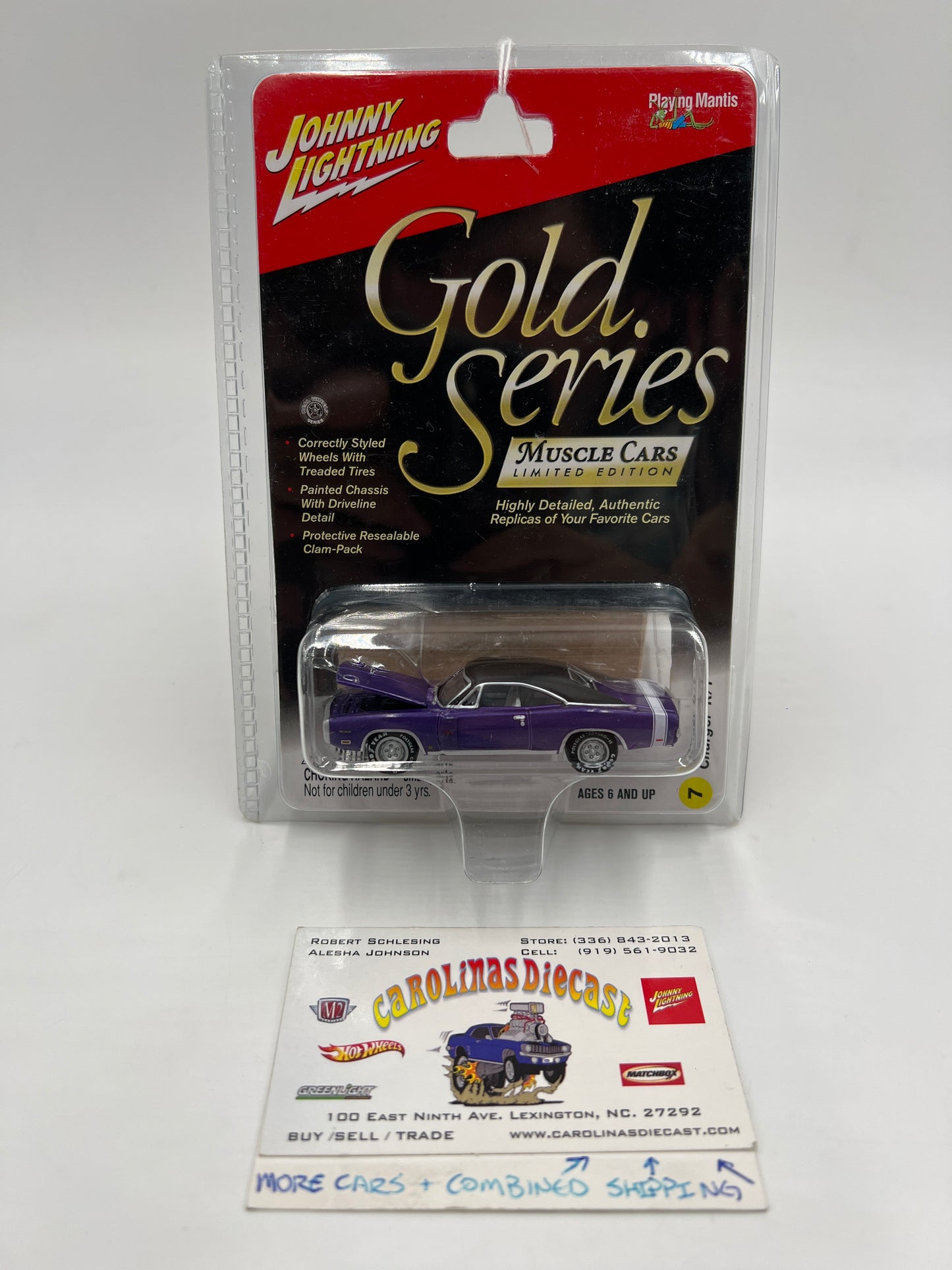 Johnny Lightning Gold Series Muscle Cars #7 1970 Dodge Charger R/T Purple 221A
