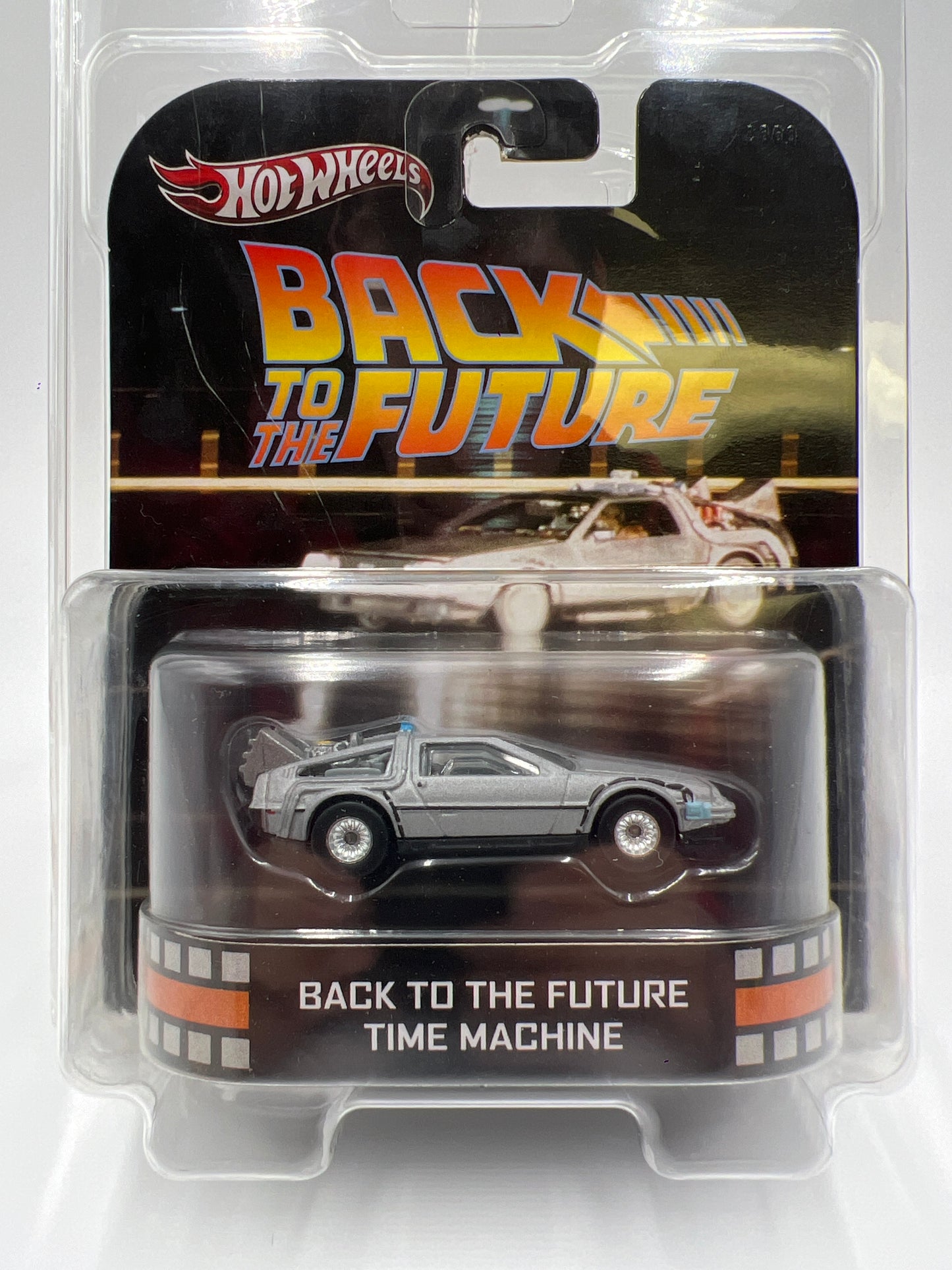 Hot Wheels Retro Entertainment Back To The Future Time Machine Silver W/Protector