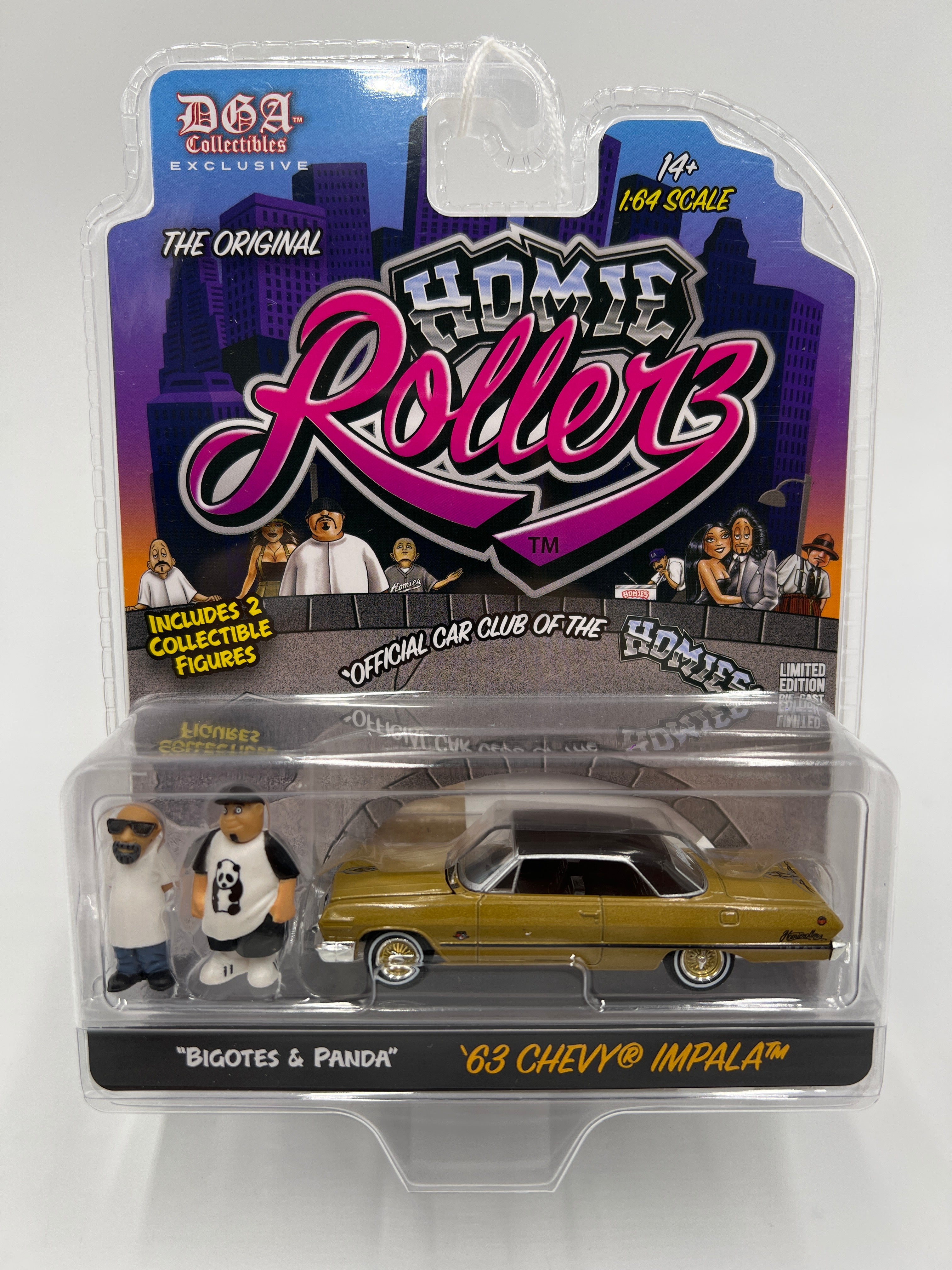 Greenlight x DGA Homie Rollerz CHASE 63 Chevy Impala Gold