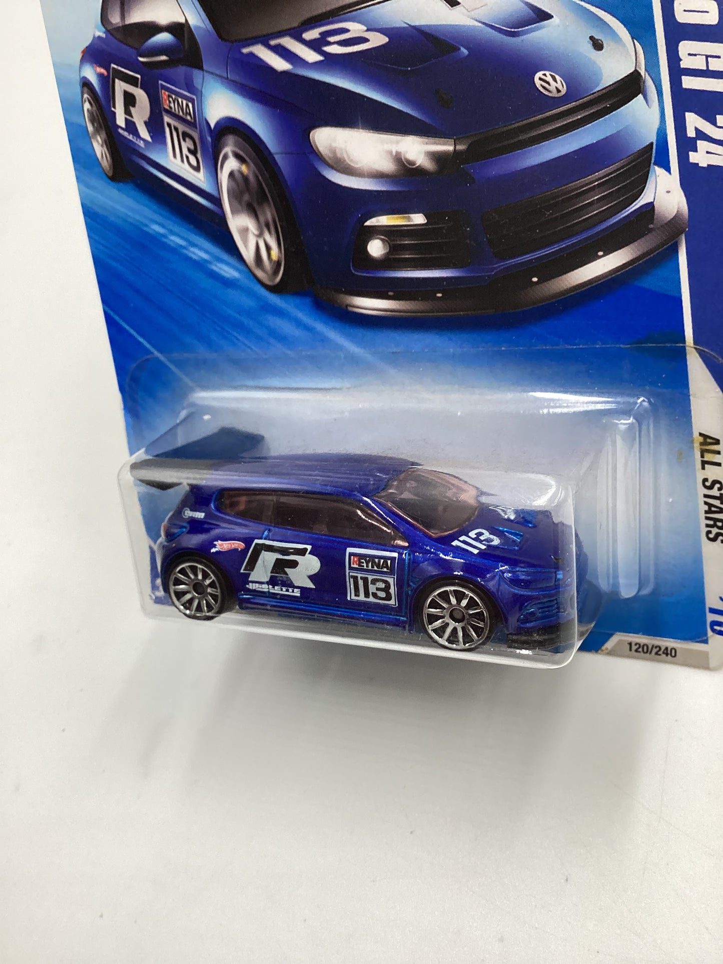 2010 Hot Wheels #120 Scirocco GT 24 Blue Pink Window (SR)