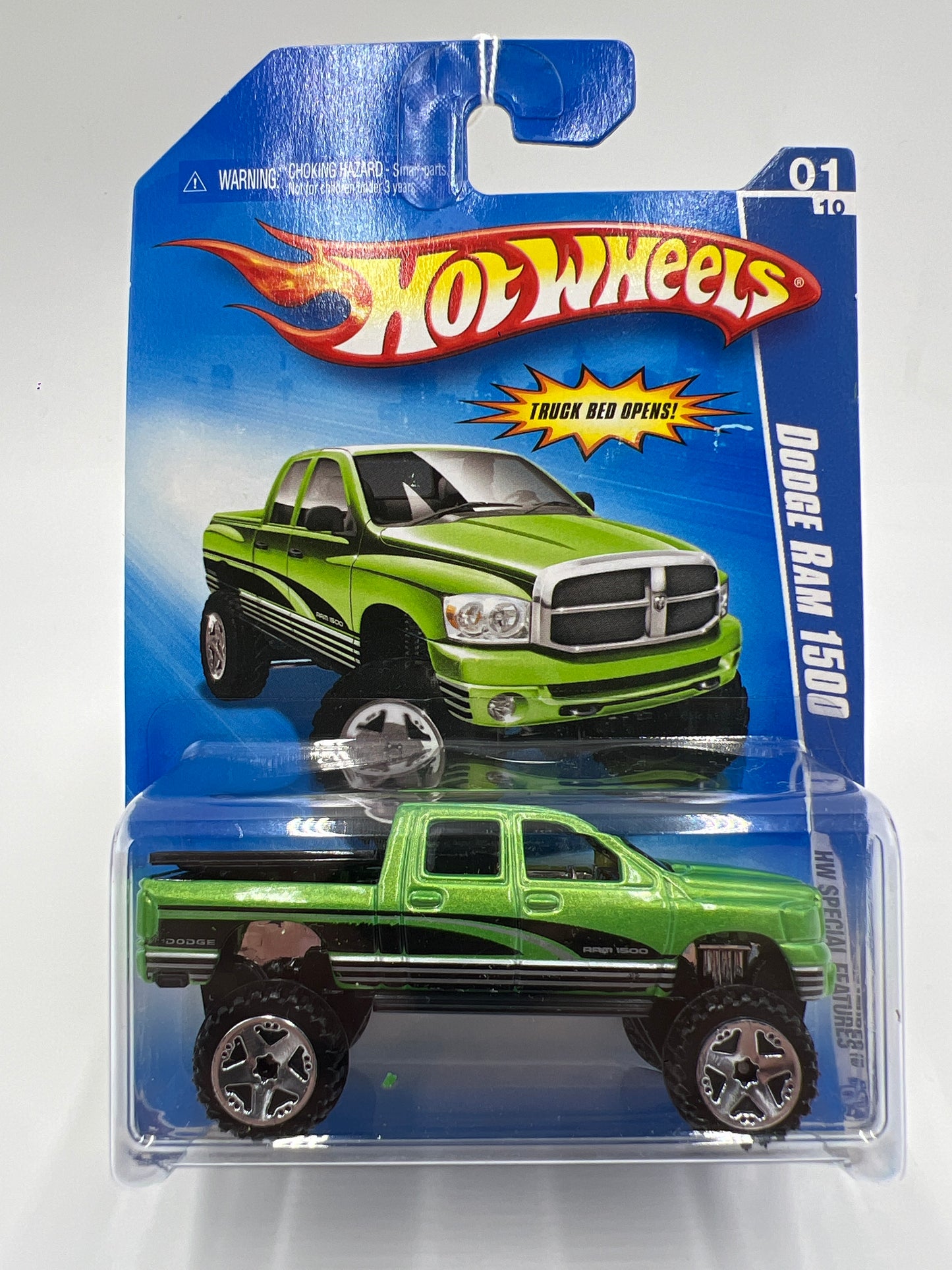 2009 Hot Wheels Special Features #87 Dodge Ram 1500 Green 39C