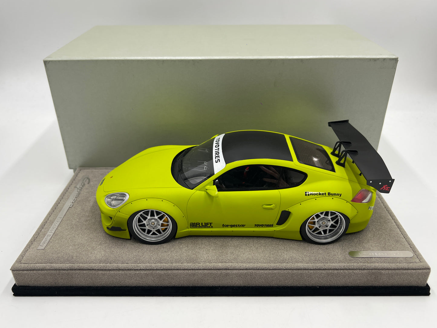 RARE #4/10 Made AutoBarn AB Models 1/18 Scale Porsche Cayman Rocket Bunny W/Box