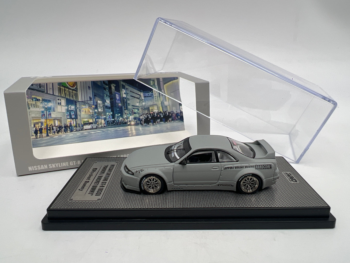 Inno64 1/64 Nissan Skyline GT-R R33 Pandem/Rocket Bunny Primer Gray