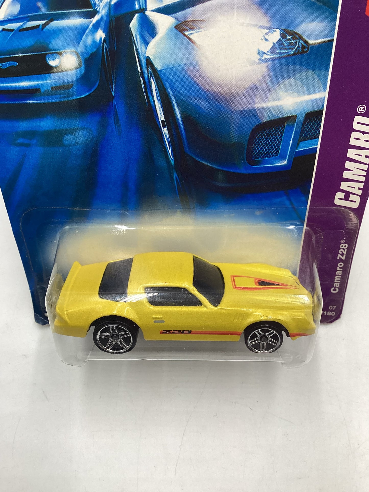 2007 Hot Wheels #044 Yellow Camaro Z28 3B