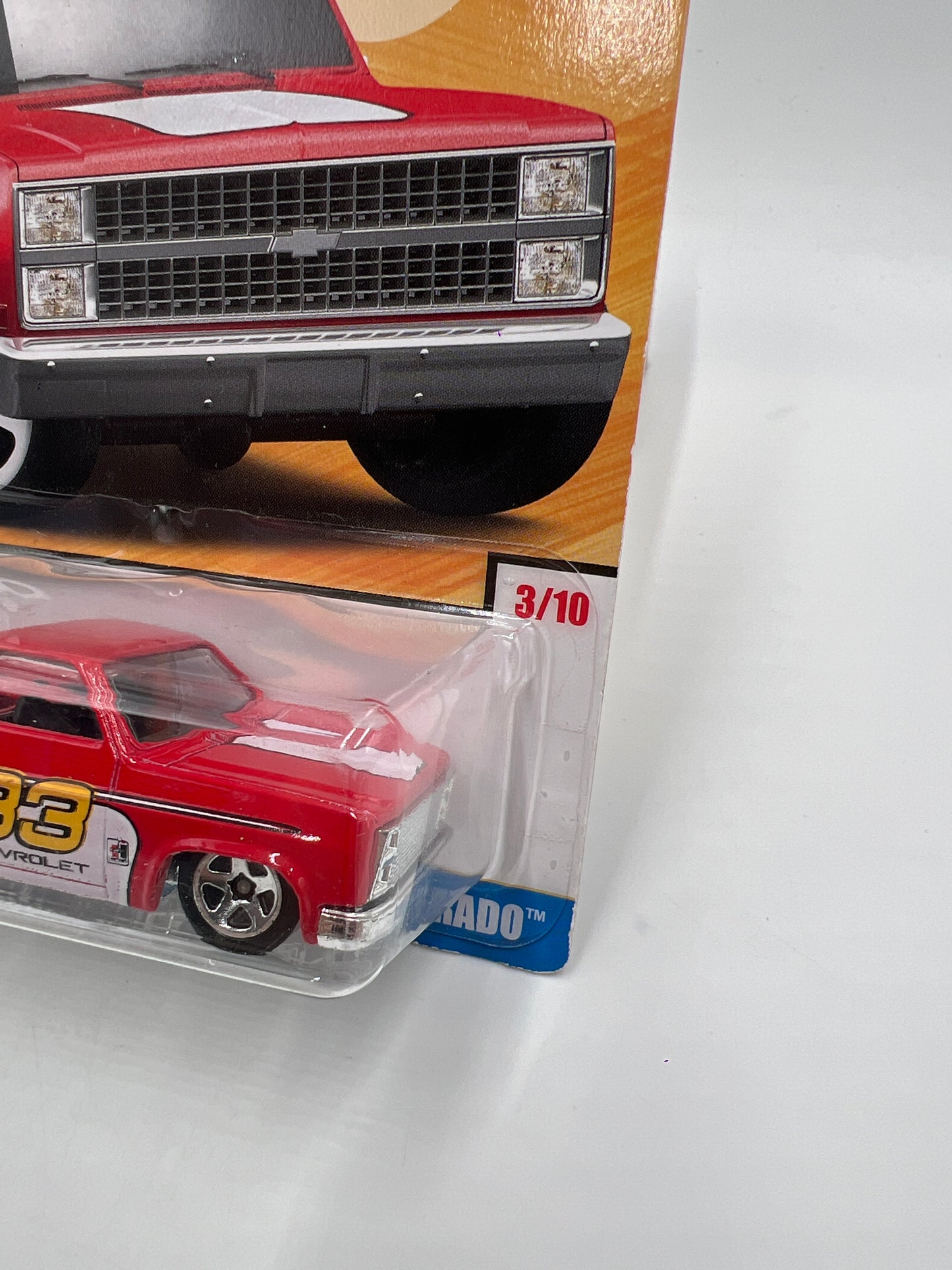 2018 Hot Wheels Target Exclusive Decades 80s #3 83 Chevy Silverado Red W/Protector
