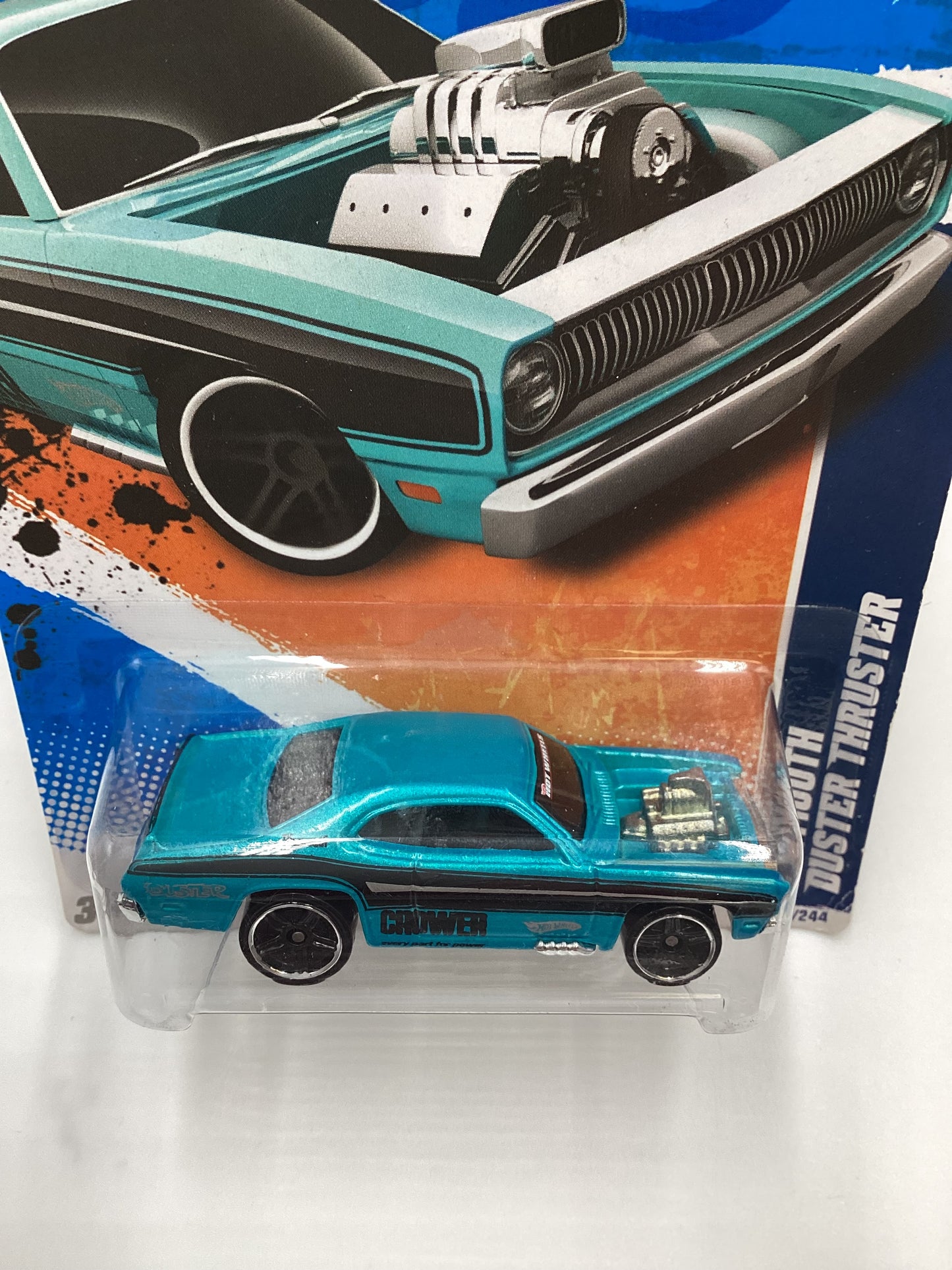 2011 Hot Wheels #134 Plymouth Duster Thruster Blue