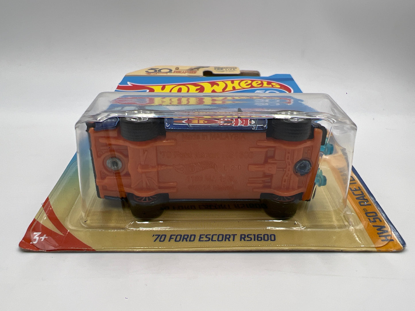 2018 Hot Wheels Super Treasure Hunt 70 Ford Escort RS1600 Blue W/Protector Card Not Perfect