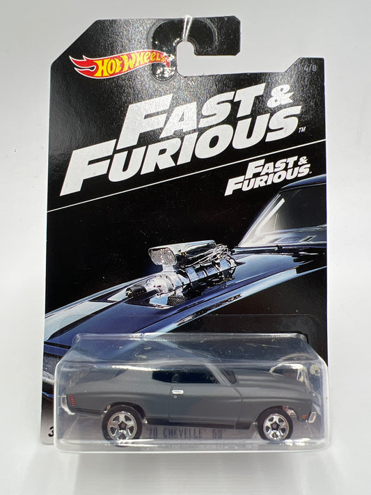 Hot Wheels Fast and Furious #4 70 Chevelle SS Gray 70H