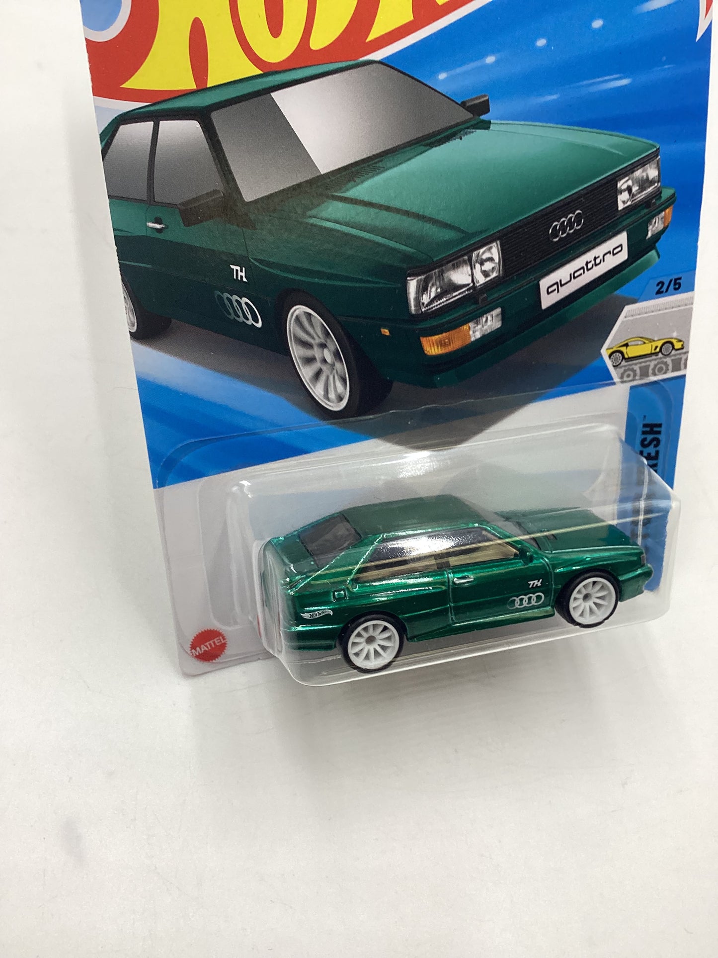 2025 Hot Wheels  A Case Super Treasure Hunt #16 87 Audi Quattro Green with protector