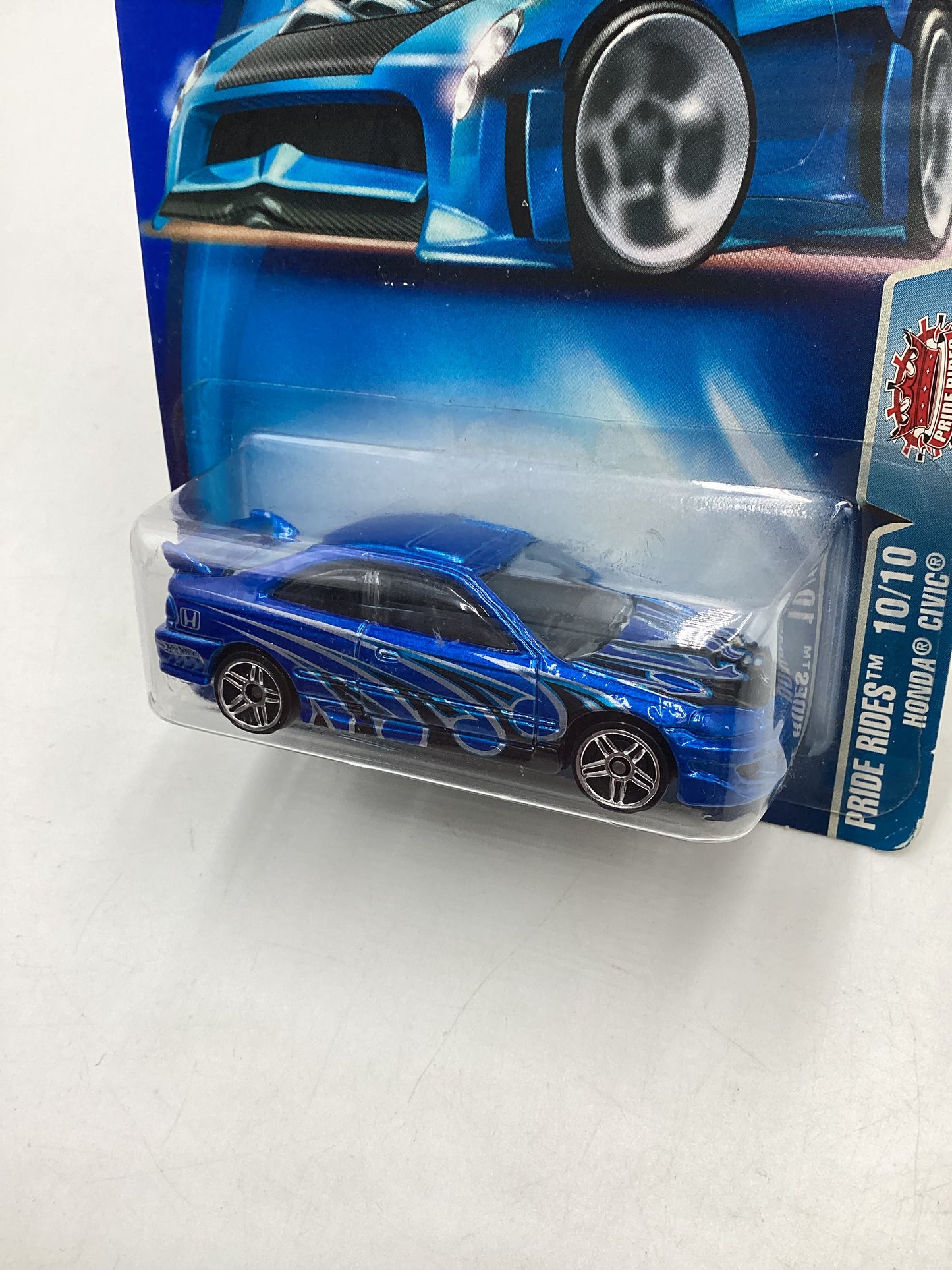 2003 Hot wheels #184 Blue Honda Civic 78C