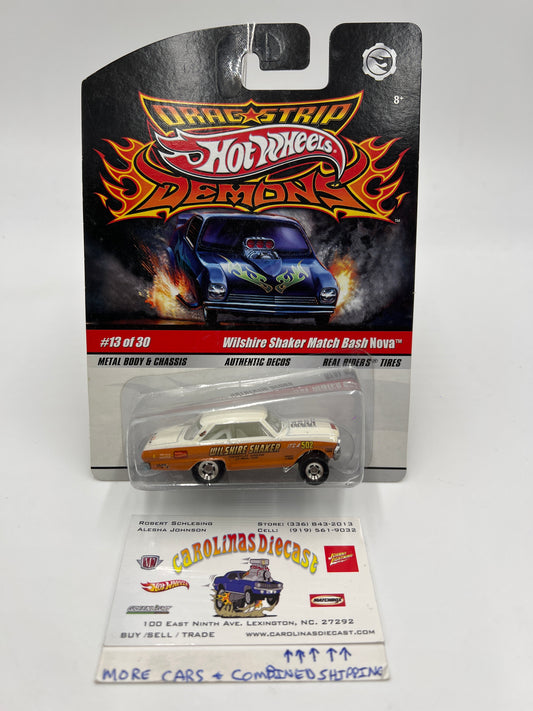 Hot Wheels Premium Drag Strip Demons #13 Wilshire Shaker Match Bash Nova Orange/White 245B