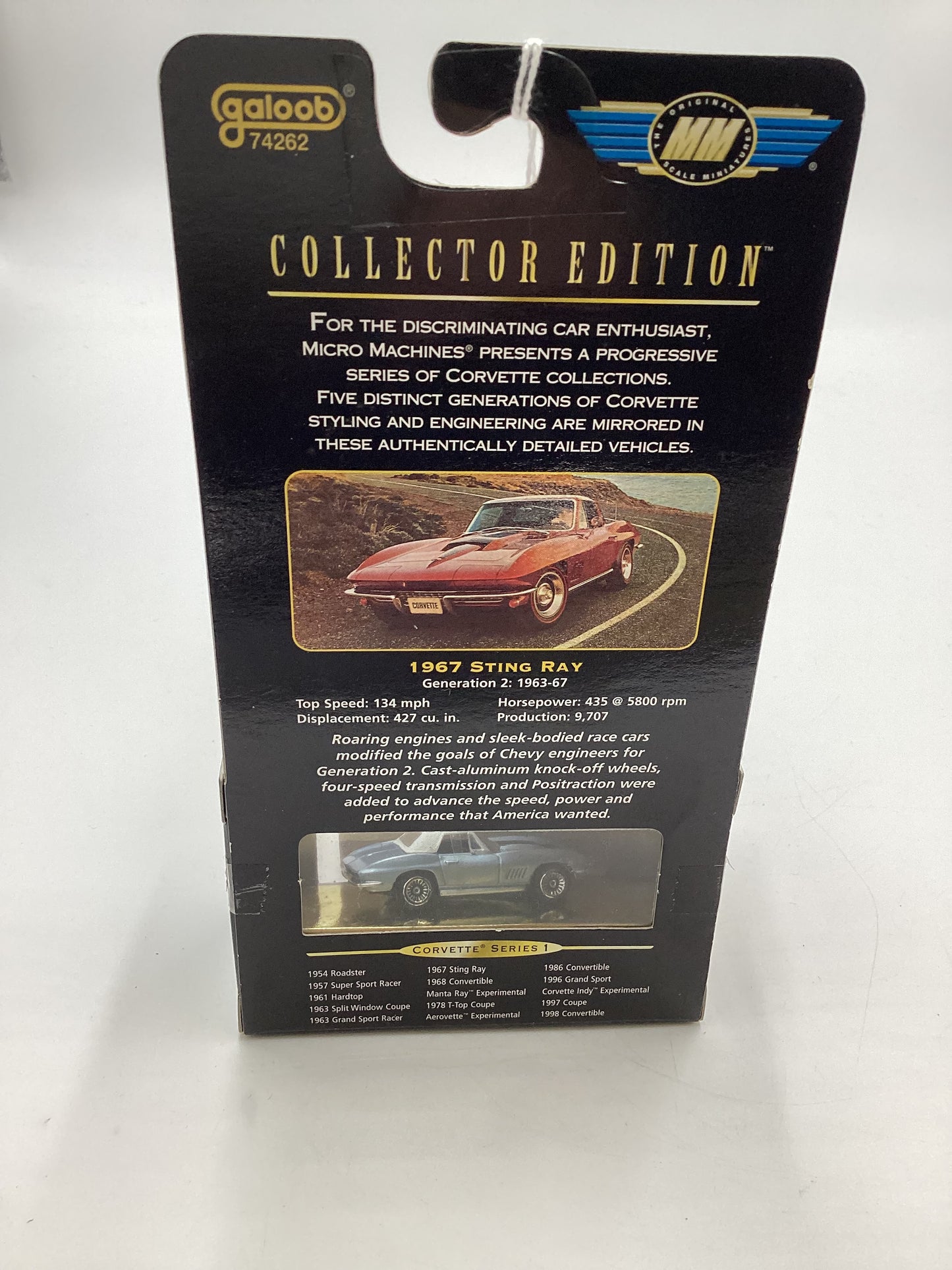 Micro Machines Collectors Edition Corvette Series 1 1967 Sting Ray Light Blue 1/6700 SR CE 6R