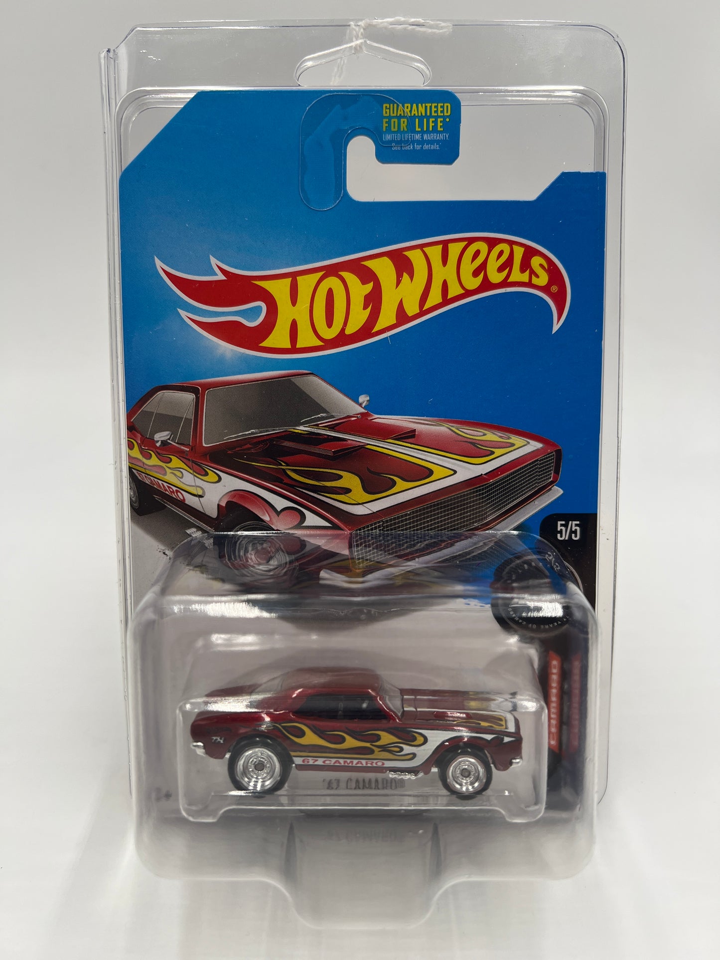 2017 Hot Wheels Super Treasure Hunt 67 Camaro Red W/Protector