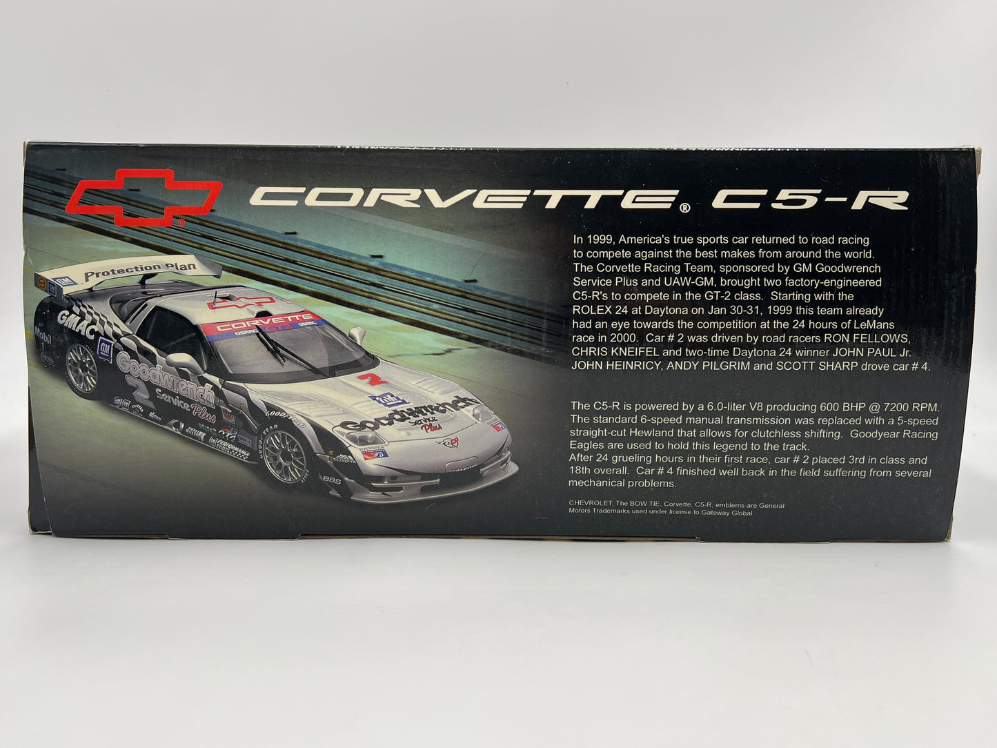 AutoArt 1:18 Scale Corvette C5-R 1999 Rolex 24h Daytona #2 W/Box