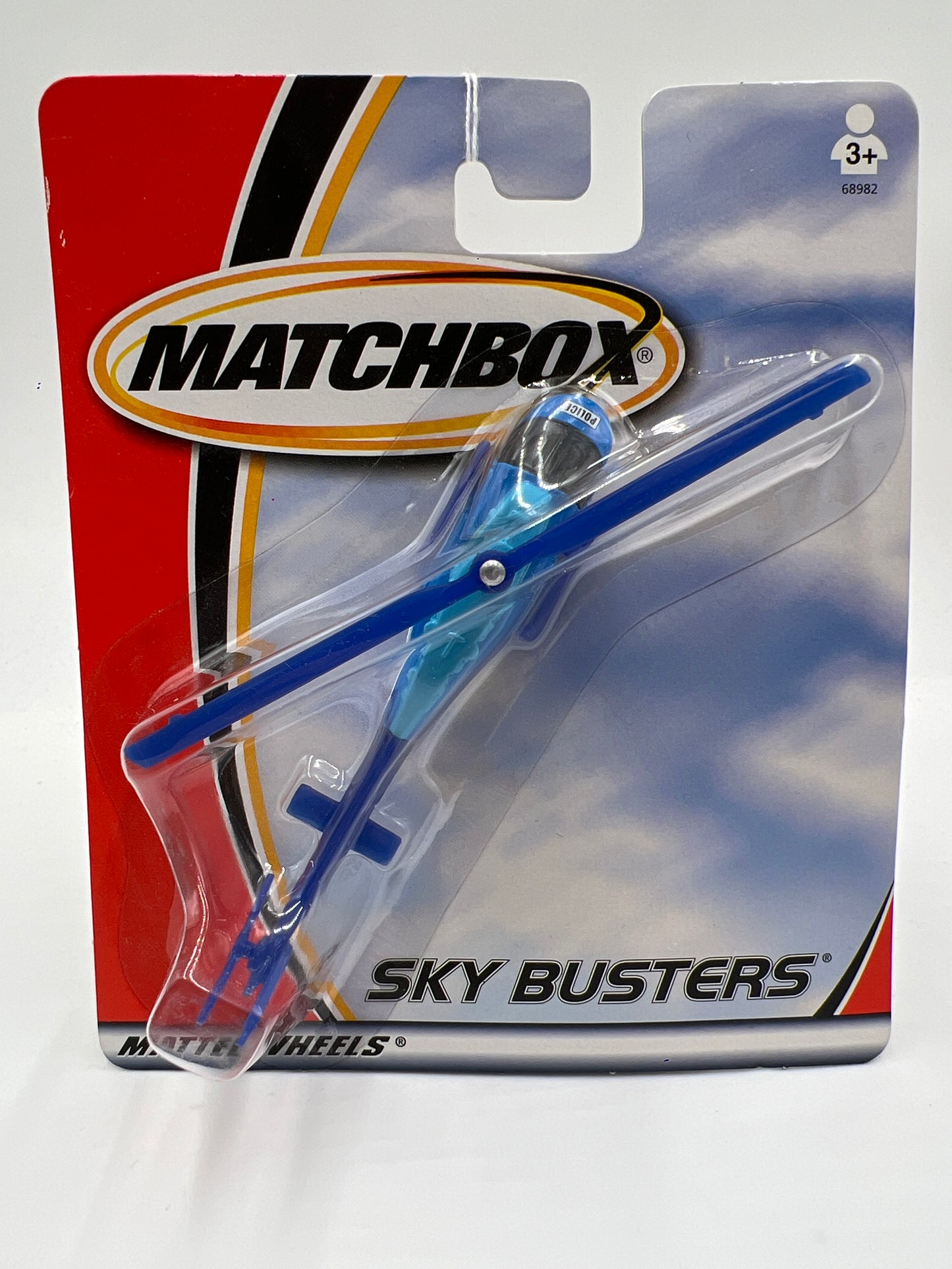 Matchbox Sky Busters Bell Jet Ranger Helicopter Police Blue