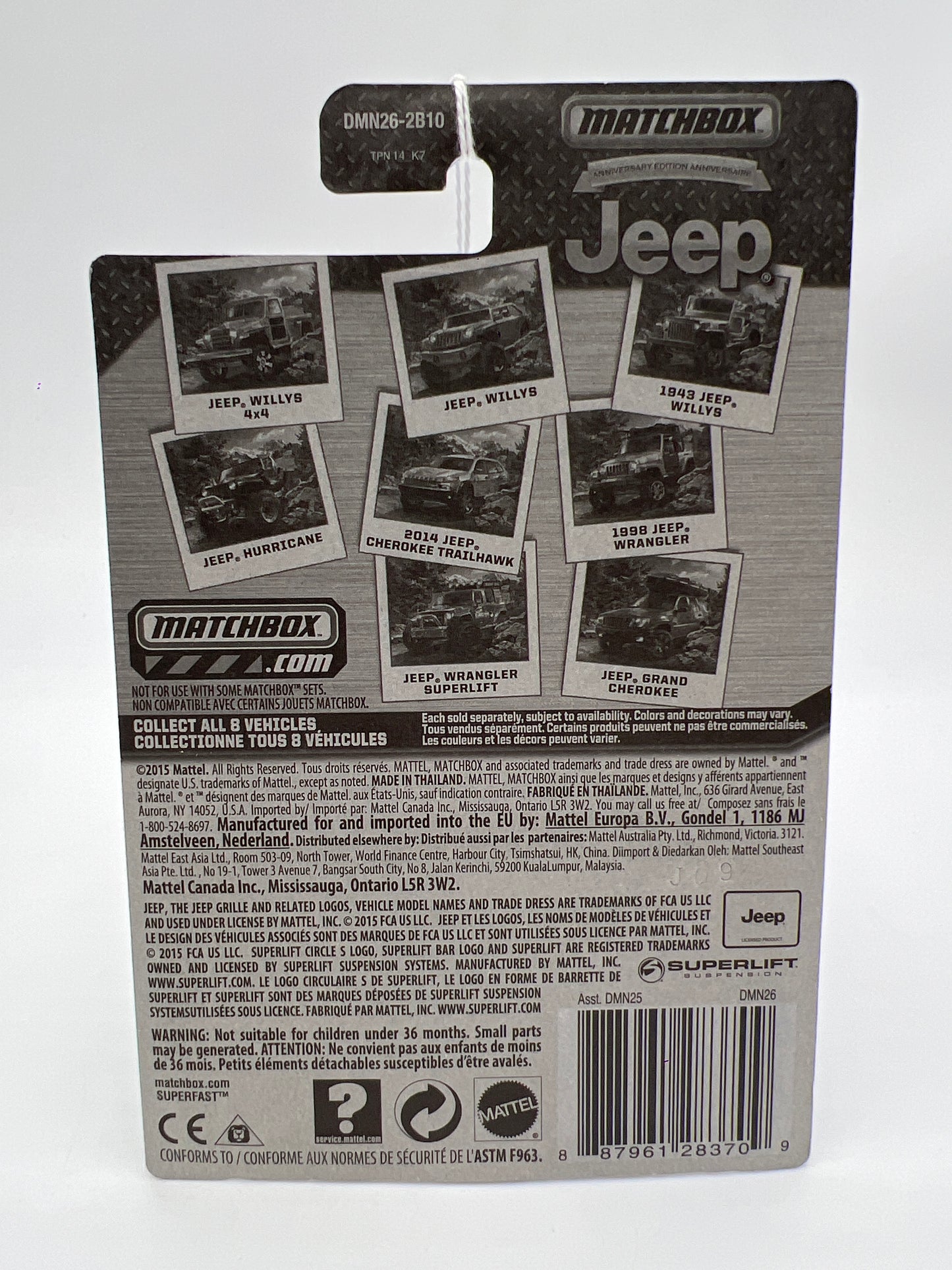 Matchbox Jeep Anniversary Edition Series Jeep Willys 4x4 Blue 157D