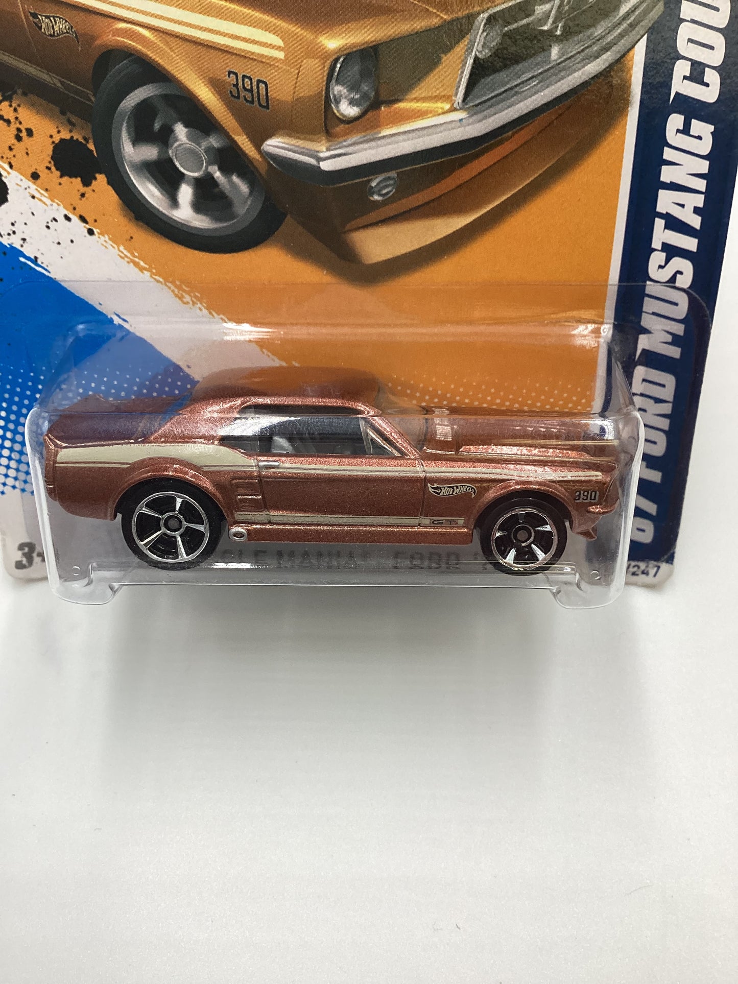 2012 Hot Wheels Ford #116 67 Ford Mustang Coupe Brown