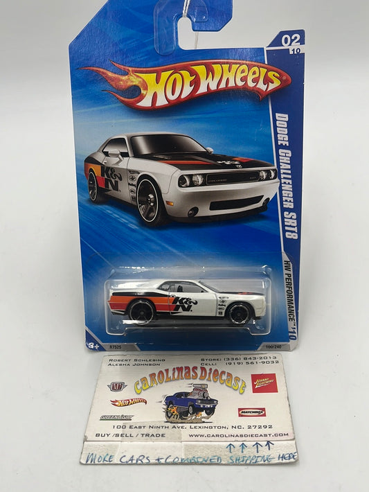 2010 Hot Wheels Performance Dodge Challenger SRT8 White 100/240 45D