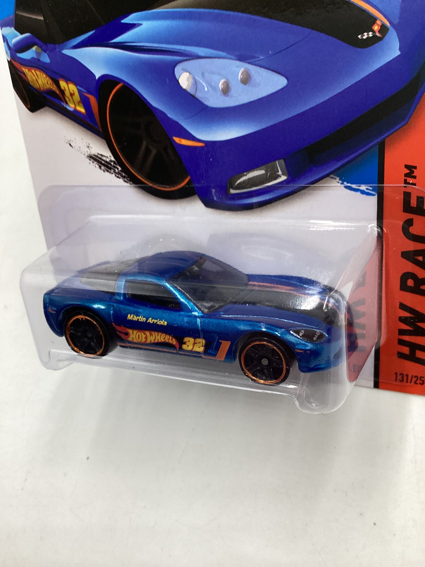 2015 Hot Wheels HW Race #131 Corvette C6 Blue 15B