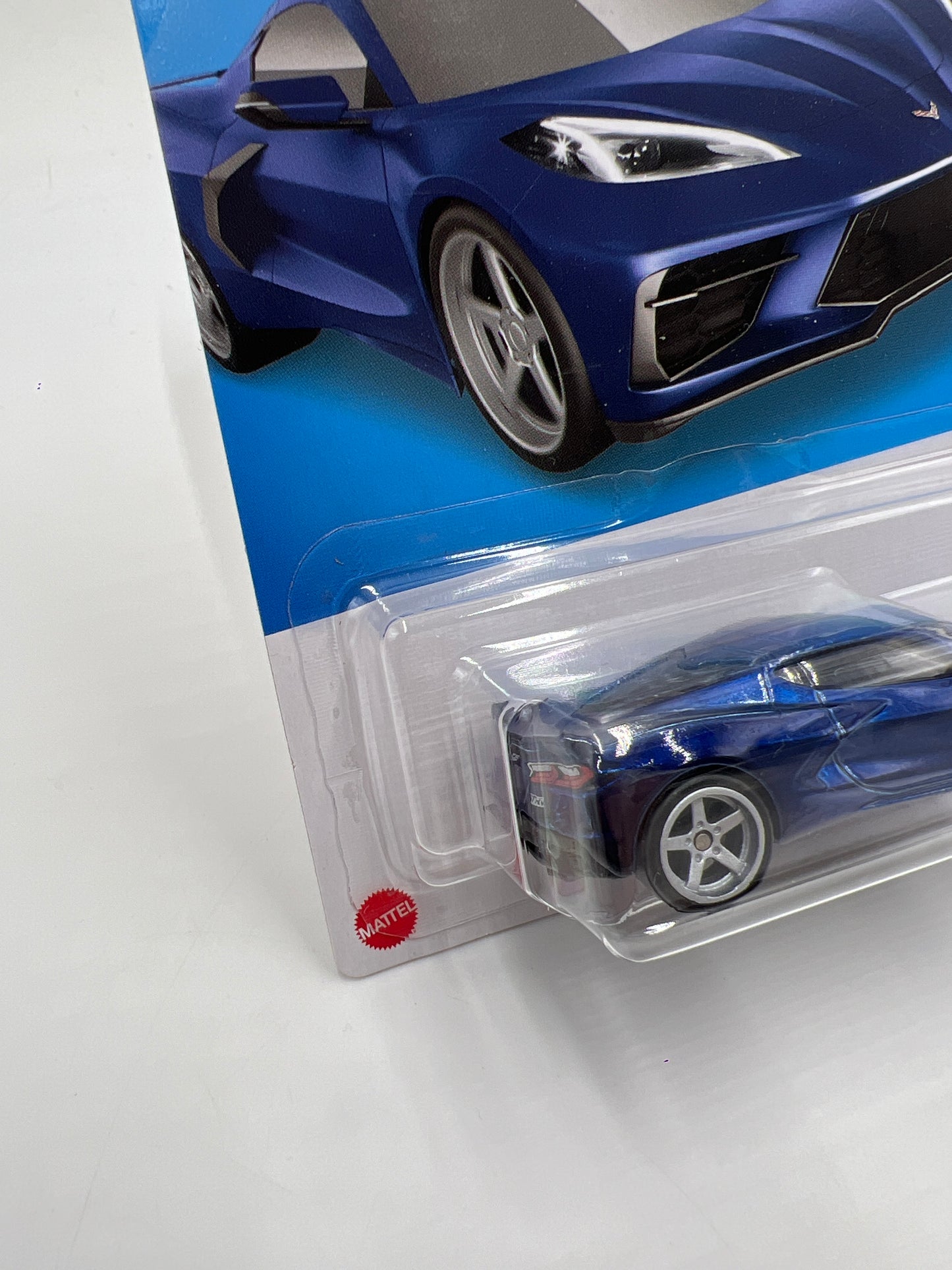 2022 Hot Wheels Super Treasure Hunt #106 2020 Corvette Blue W/Protector