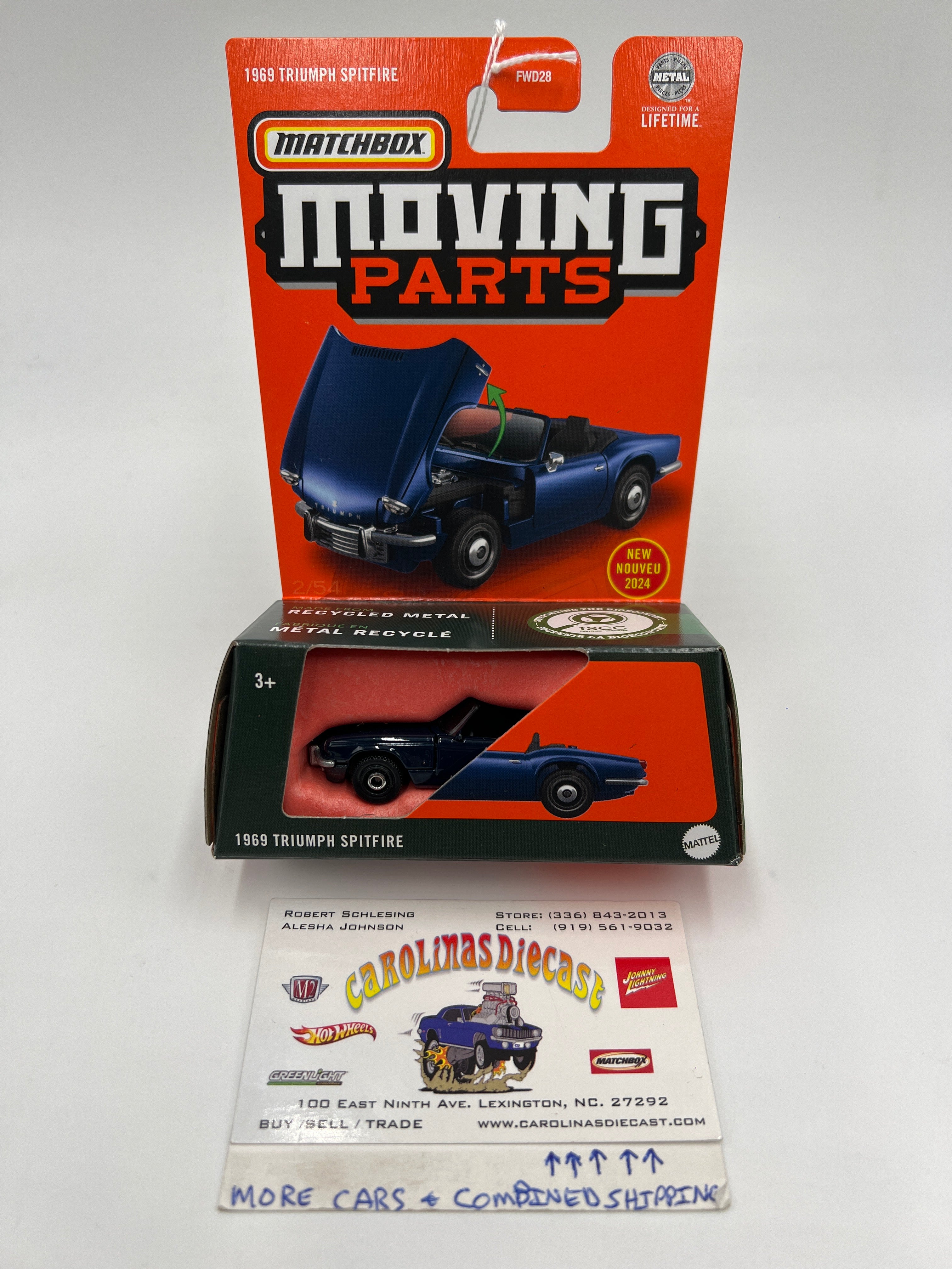 2024 Matchbox Moving Parts #2 1969 Triumph Spitfire Blue 170F
