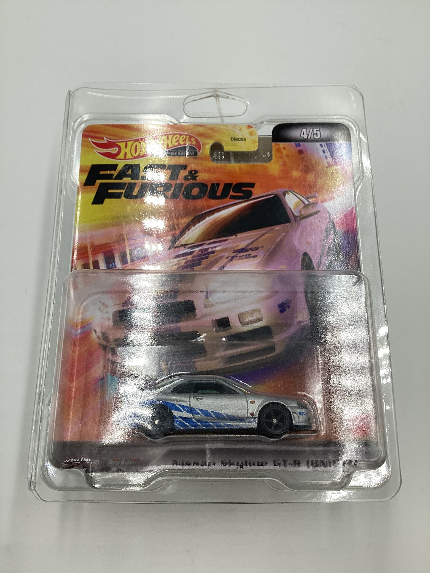 Hot wheels Premium Fast and Furious #4 Nissan Skyline GT-R R-34 Silver with protector