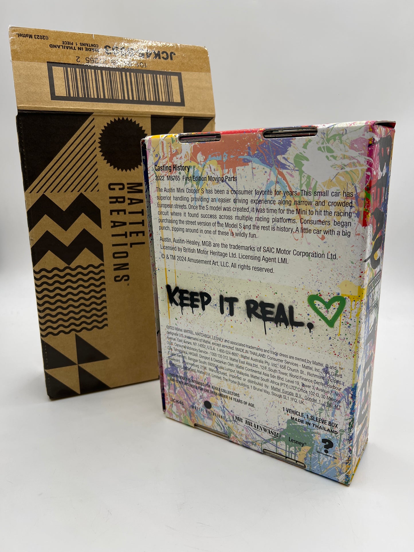 Matchbox 70th Anniversary Mattel Creations Mr. Brainwash Austin Mini Cooper S W/Box
