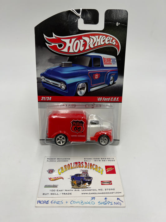 Hot Wheels Slick Rides #31 49 Ford C.O.E. Phillips 66 Red/White 245C