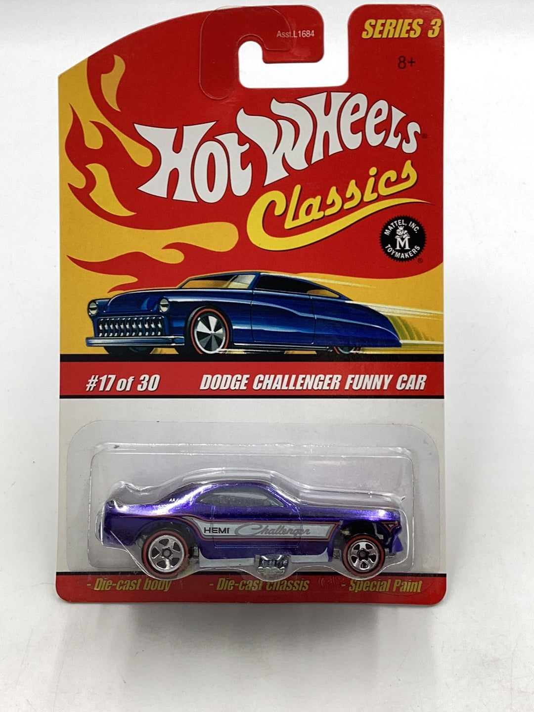 Hot Wheels Classics Series 3 #17 Dodge Challenger Funny Car 157B