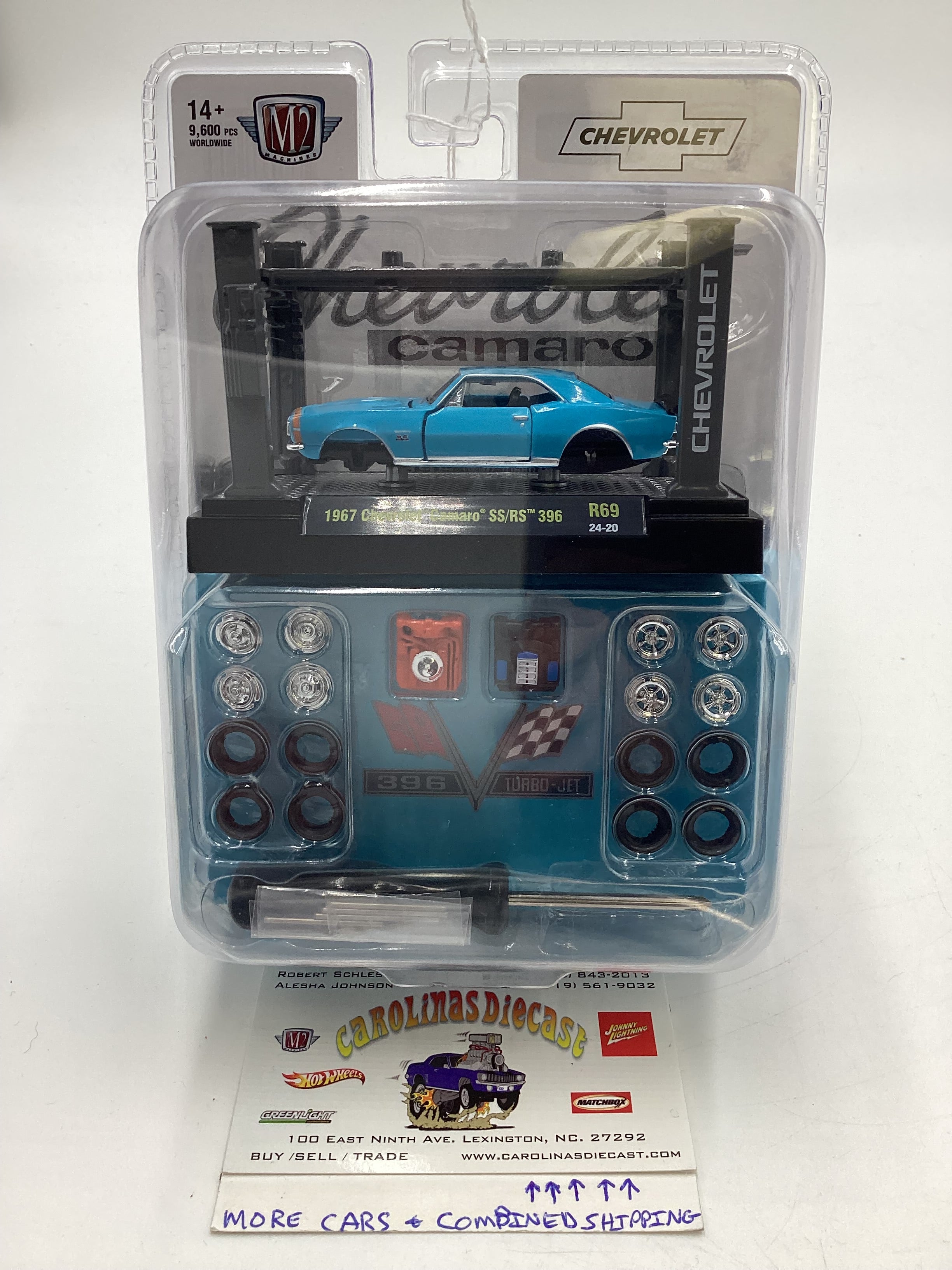 M2 Machines Model Kit 1967 Chevrolet Camaro SS/RS 396 Light Blue