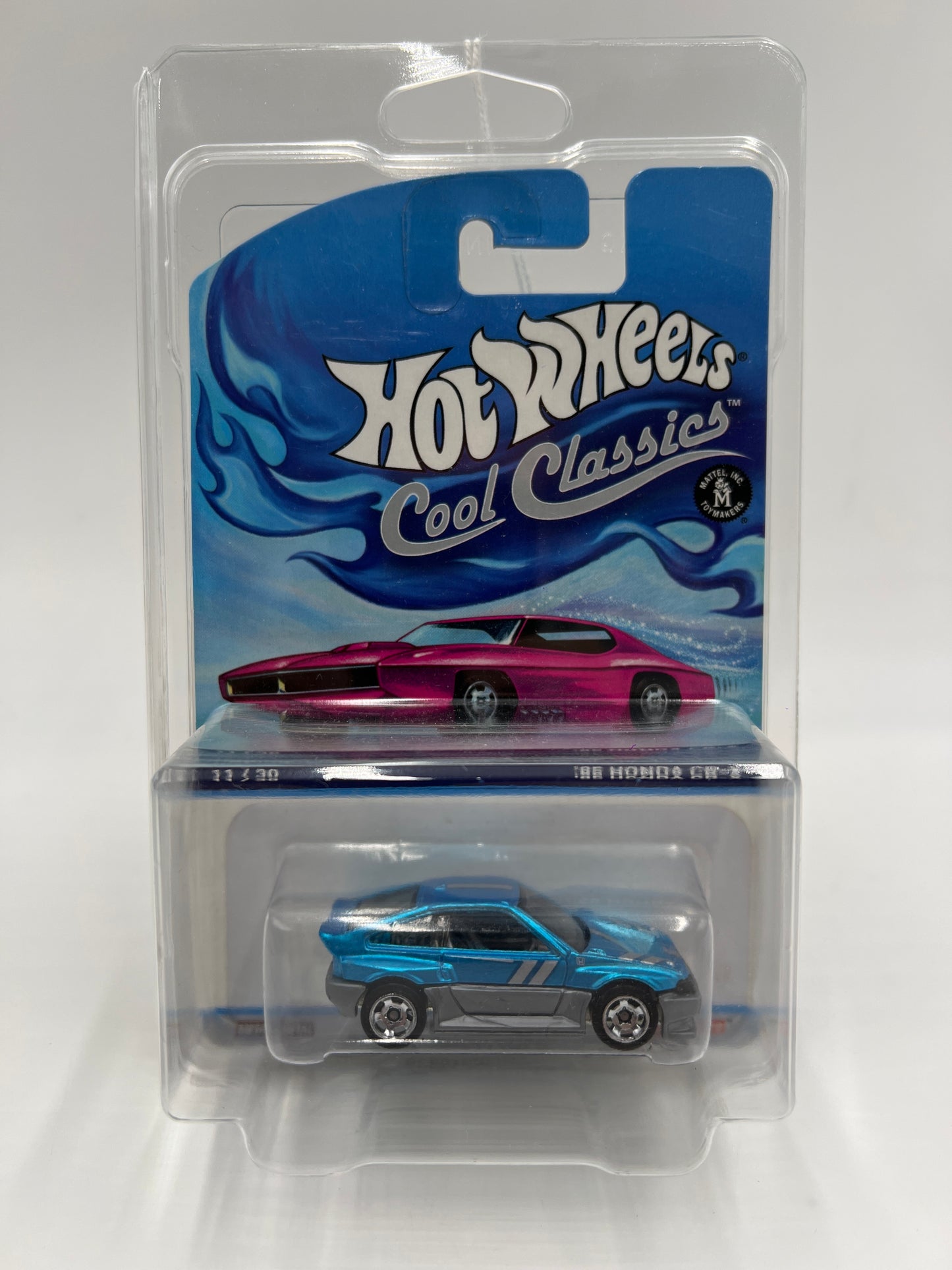 Hot Wheels Cool Classics #11 85 Honda CR-X Spectrafrost Blue W/Protector