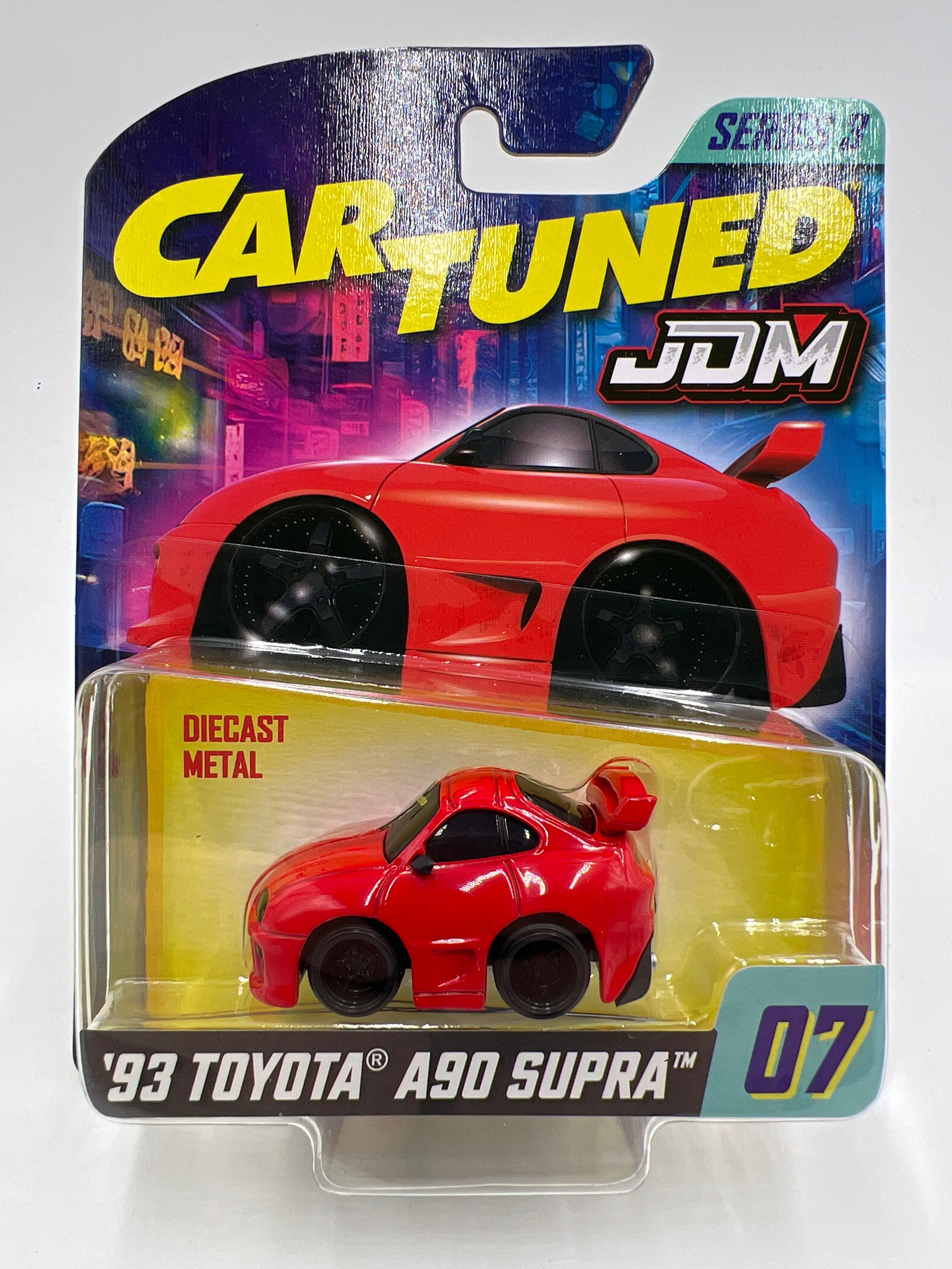 2025 MGA Car Tuned JDM Series 3 #7 93 Toyota A90 Supra Red 182G