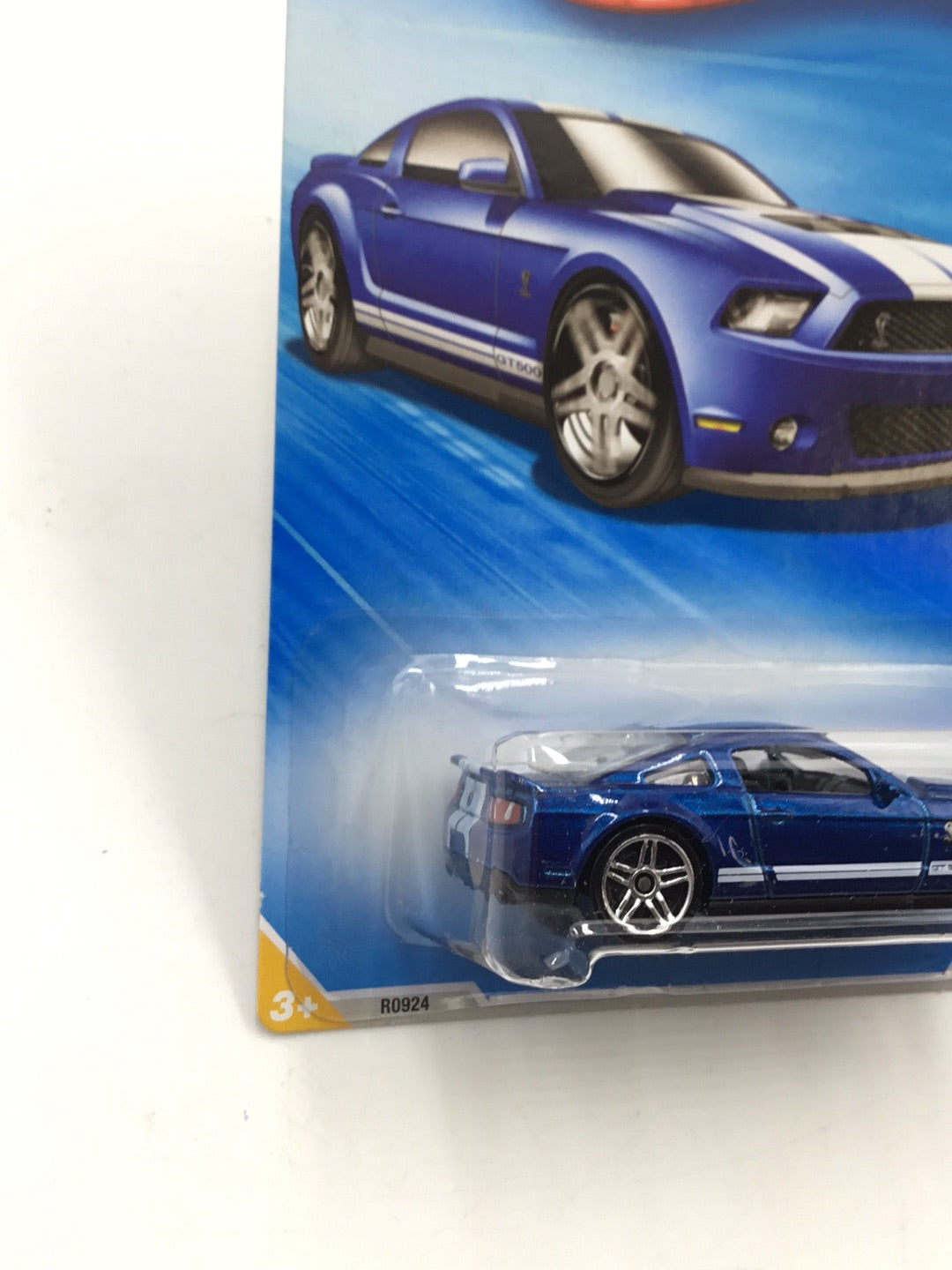 2010 Hot Wheels #9 2010 Ford Shelby Gt500 Yellow Blue LL6