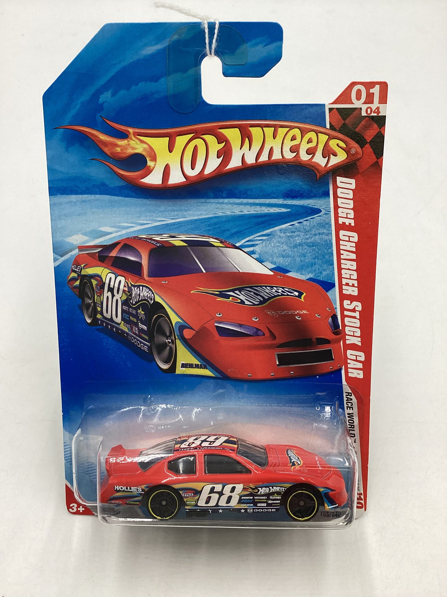 2010 Hot Wheels #169 Red Dodge Charger Stock Car 43H