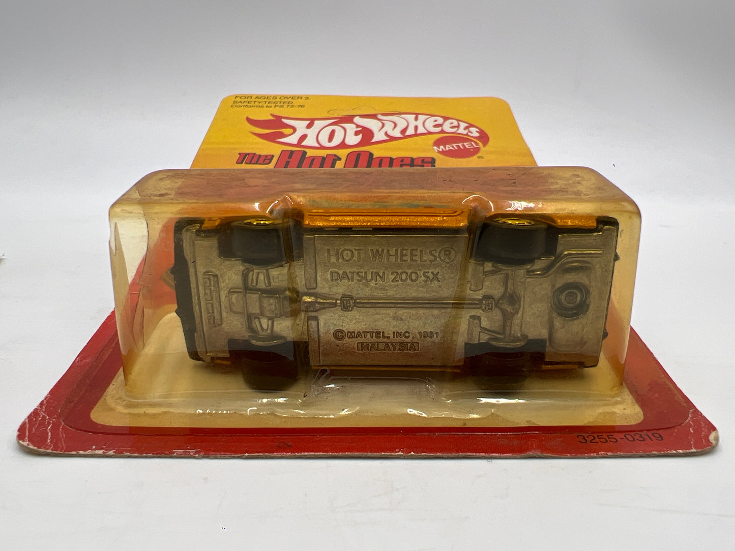 Hot Wheels Original 1982 The Hot Ones #3255 Datsun 200SX Unpunched W/Protector Bad Card/Blister