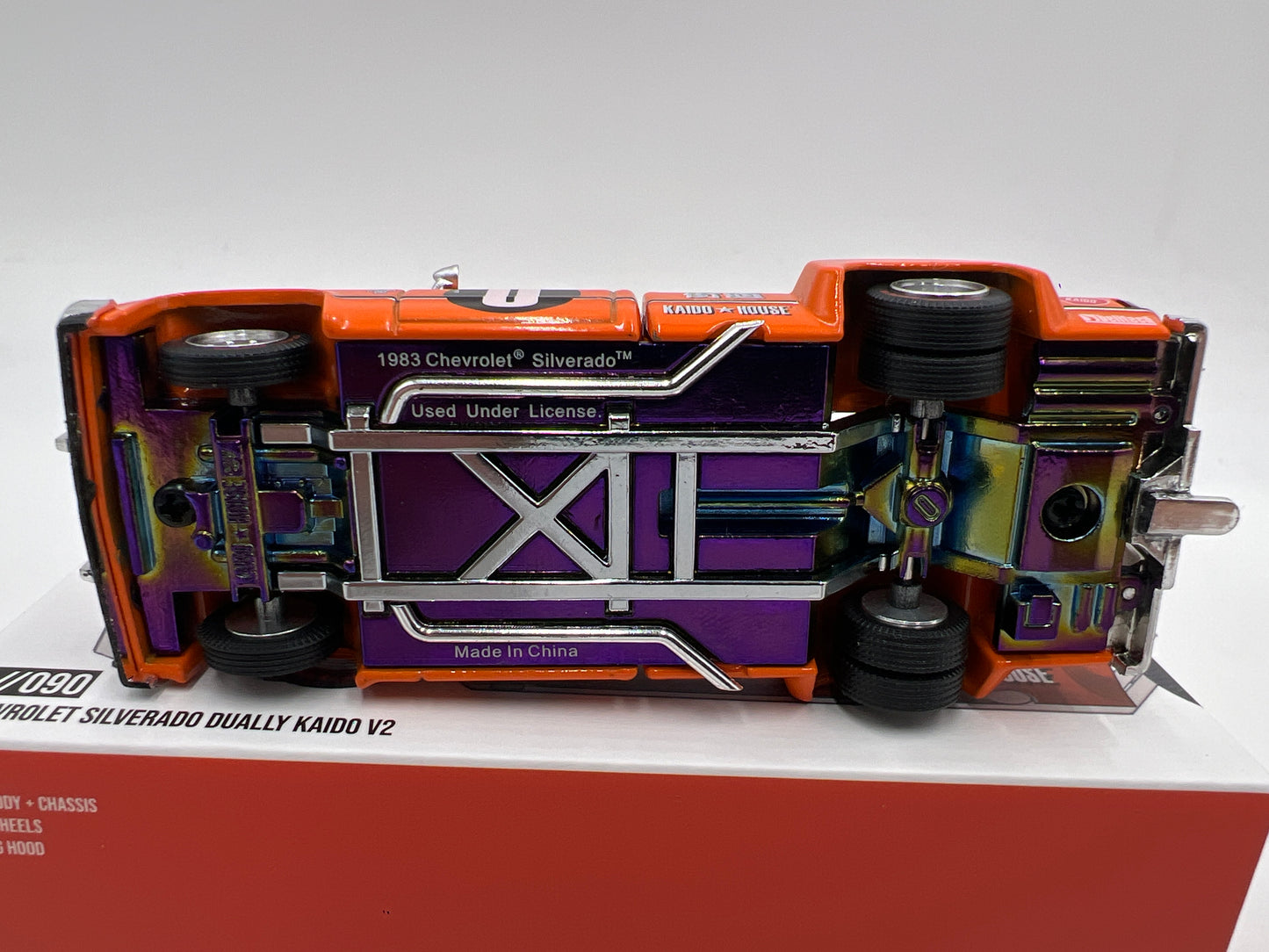 Mini GT x Kaido House #90 Chevrolet Silverado Dually Kaido V2 Orange
