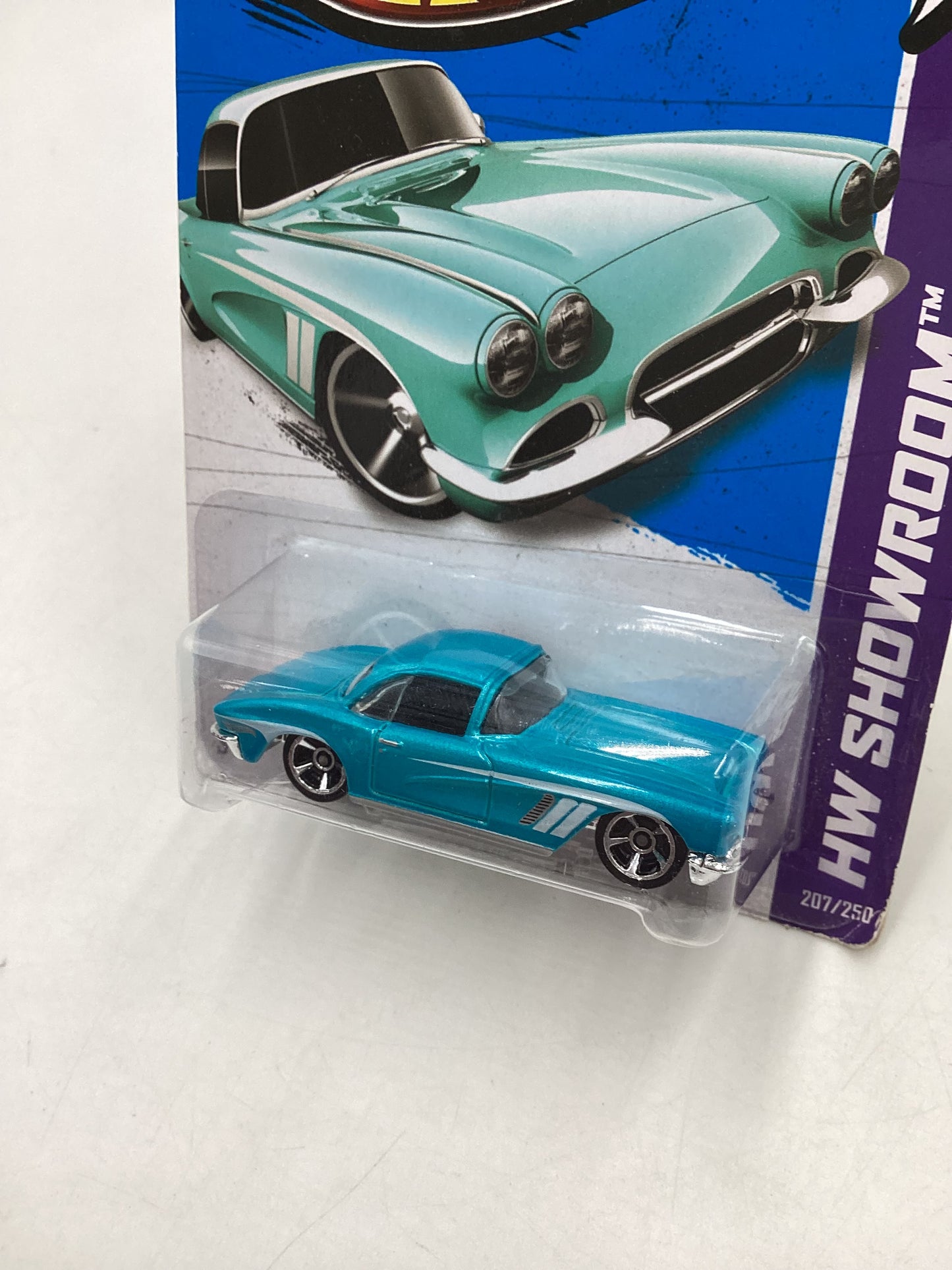 2013 Hot Wheels #207 62 Corvette Light Blue 5C