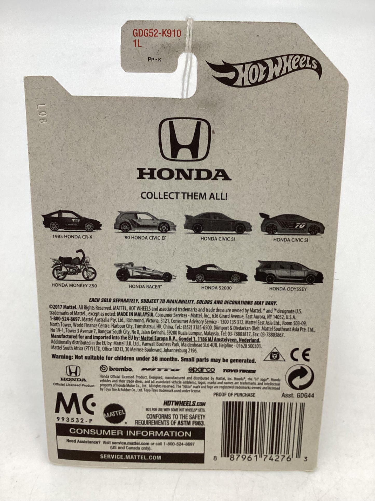 2018 Hot Wheels Honda Series #7 Honda S2000 Red