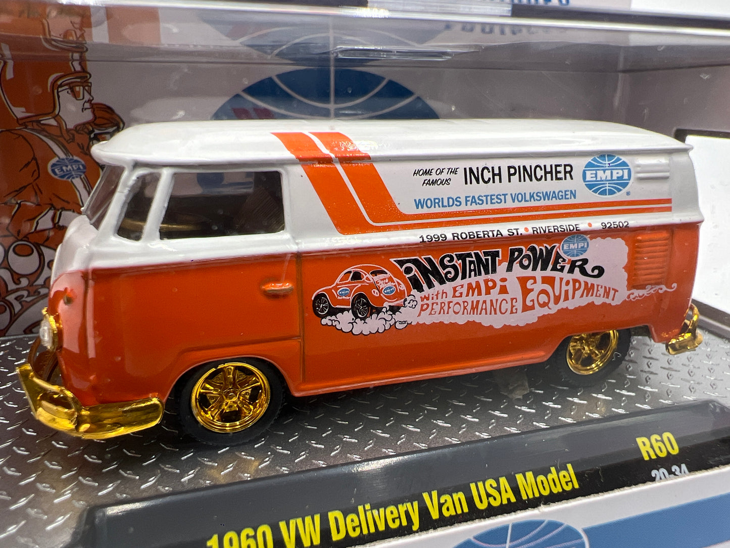 M2 Machines Empi CHASE 1960 VW Delivery Van USA Model R60 W/Protector