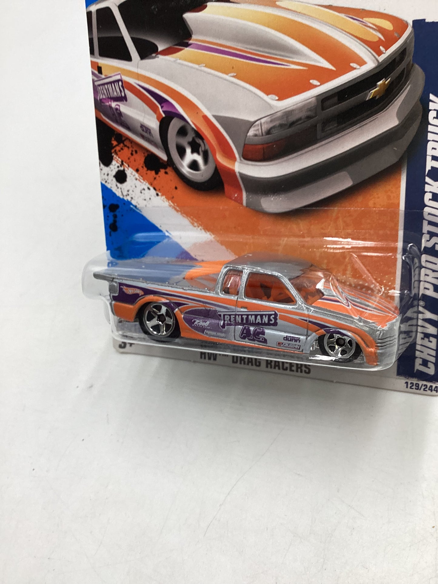 2011 Hot Wheels #129 Chevy Pro Stock Truck Silver 9H